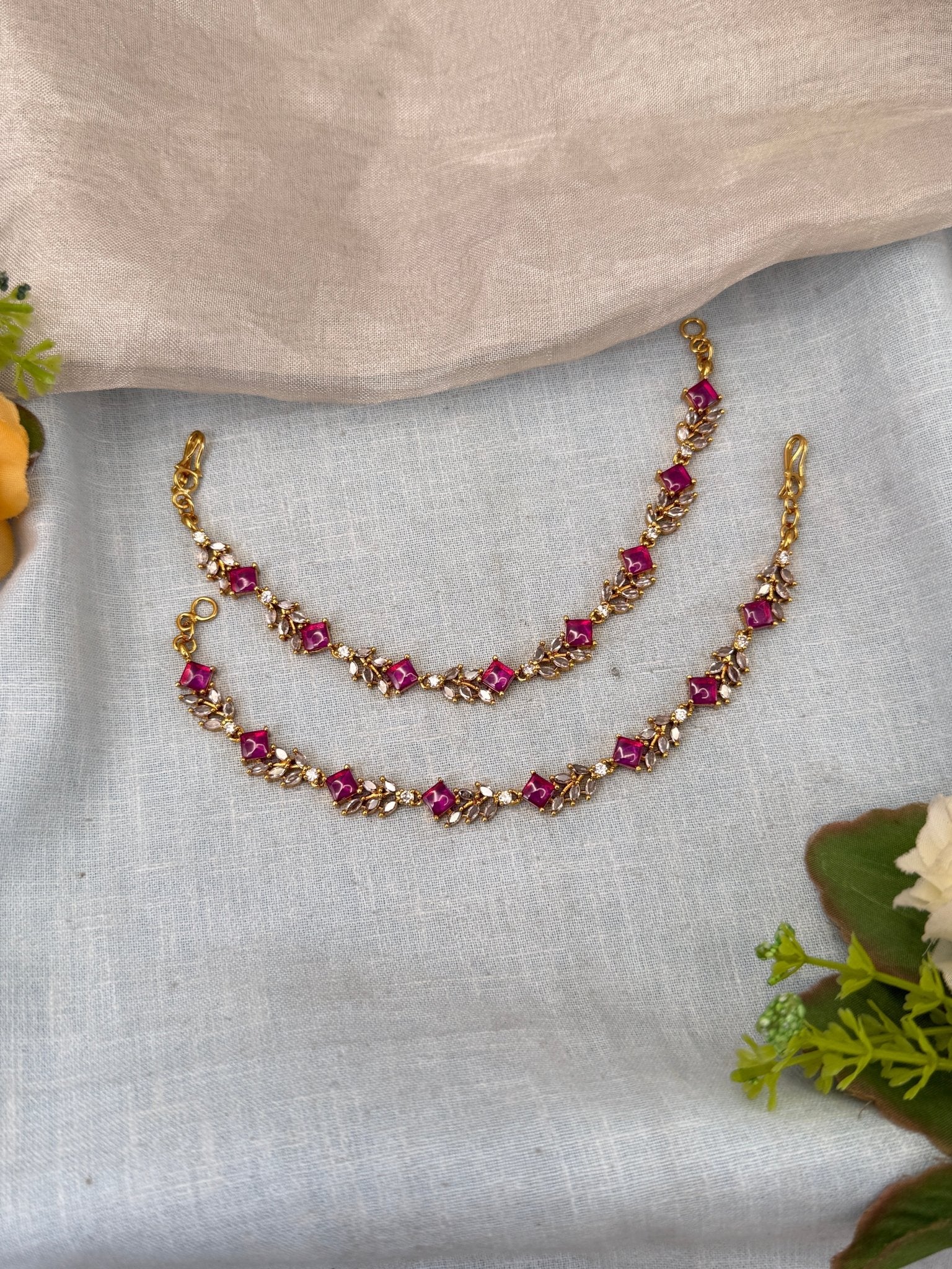 Royal Antique Victorian Maatal Earchain 342 - Mahilas