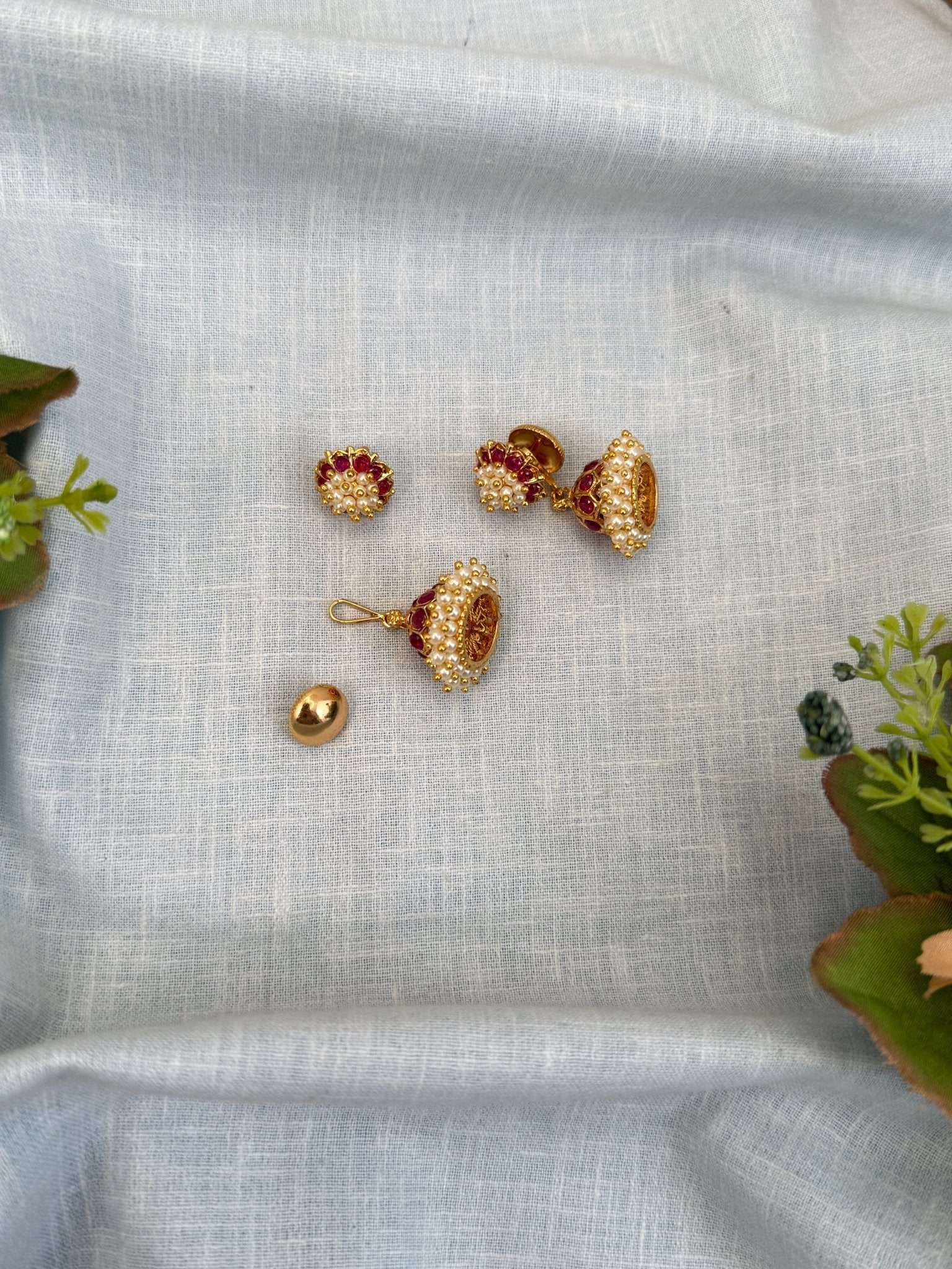 Royal Bellimoda Jhumka Stud Detachable Earrings 0630 - Mahilas