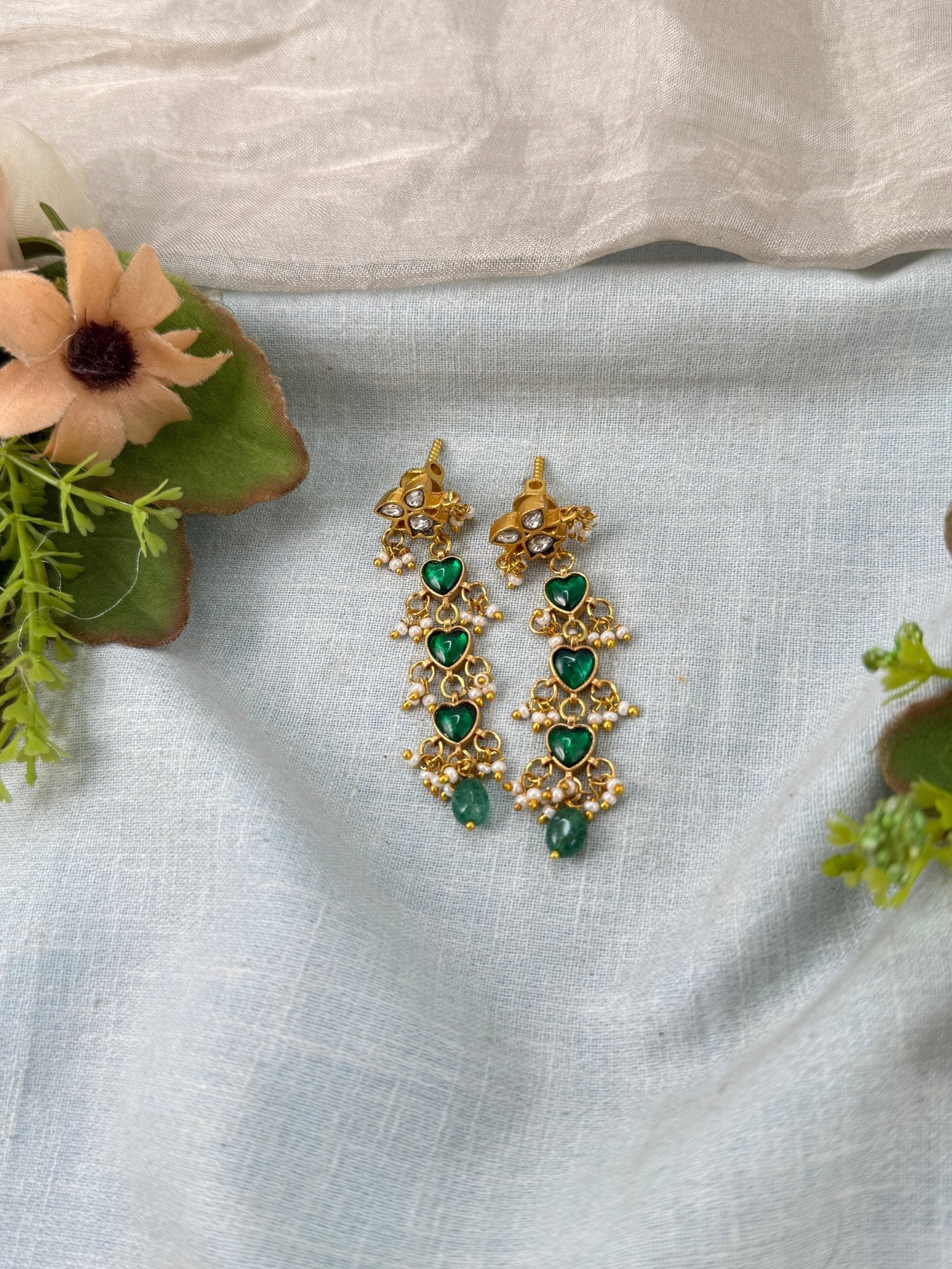 Royal Jadau Kundan Hanging Earrings 0604 - Mahilas