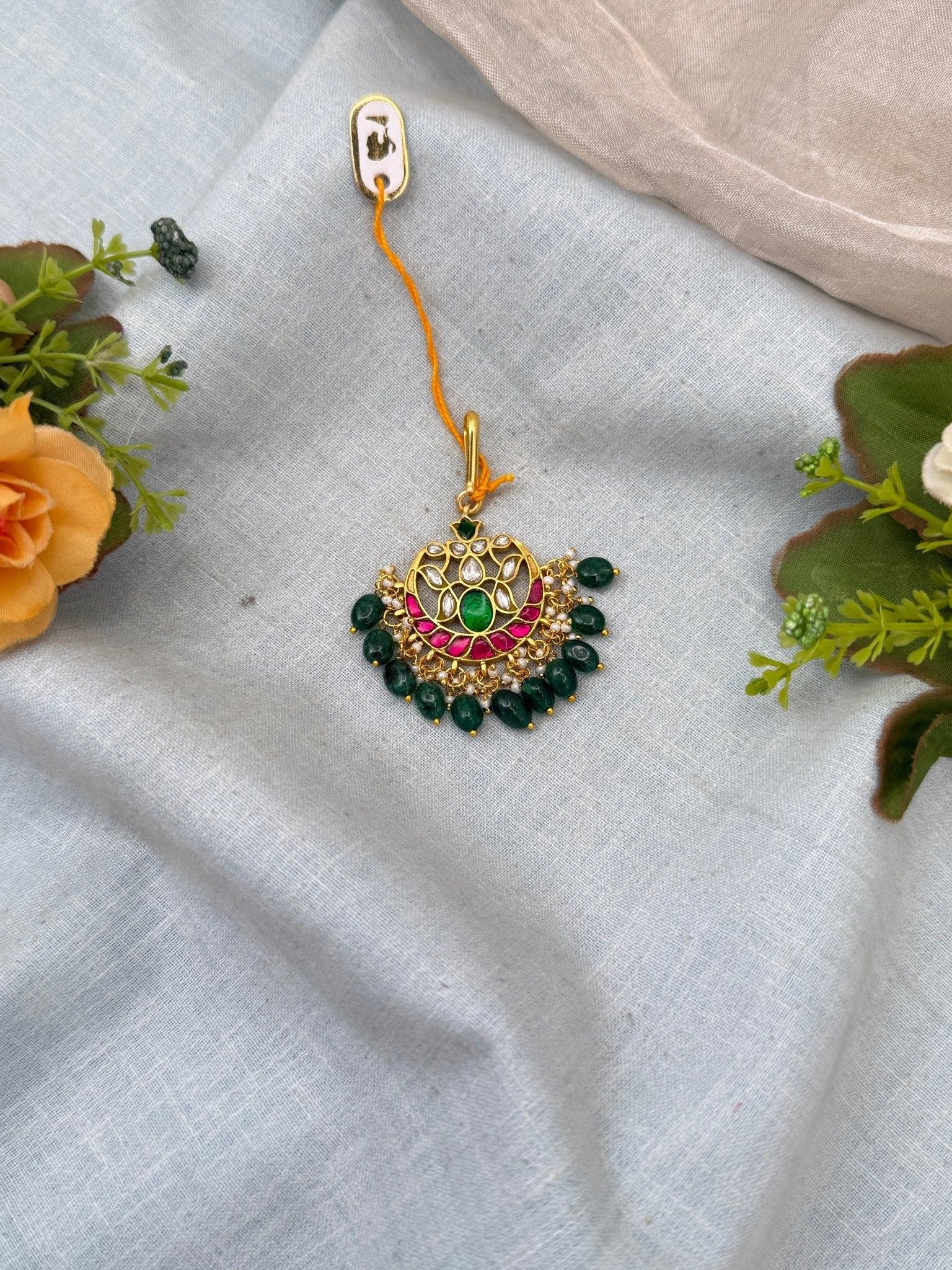 Royal Jadau kundan Maang Tikka 319 - Mahilas