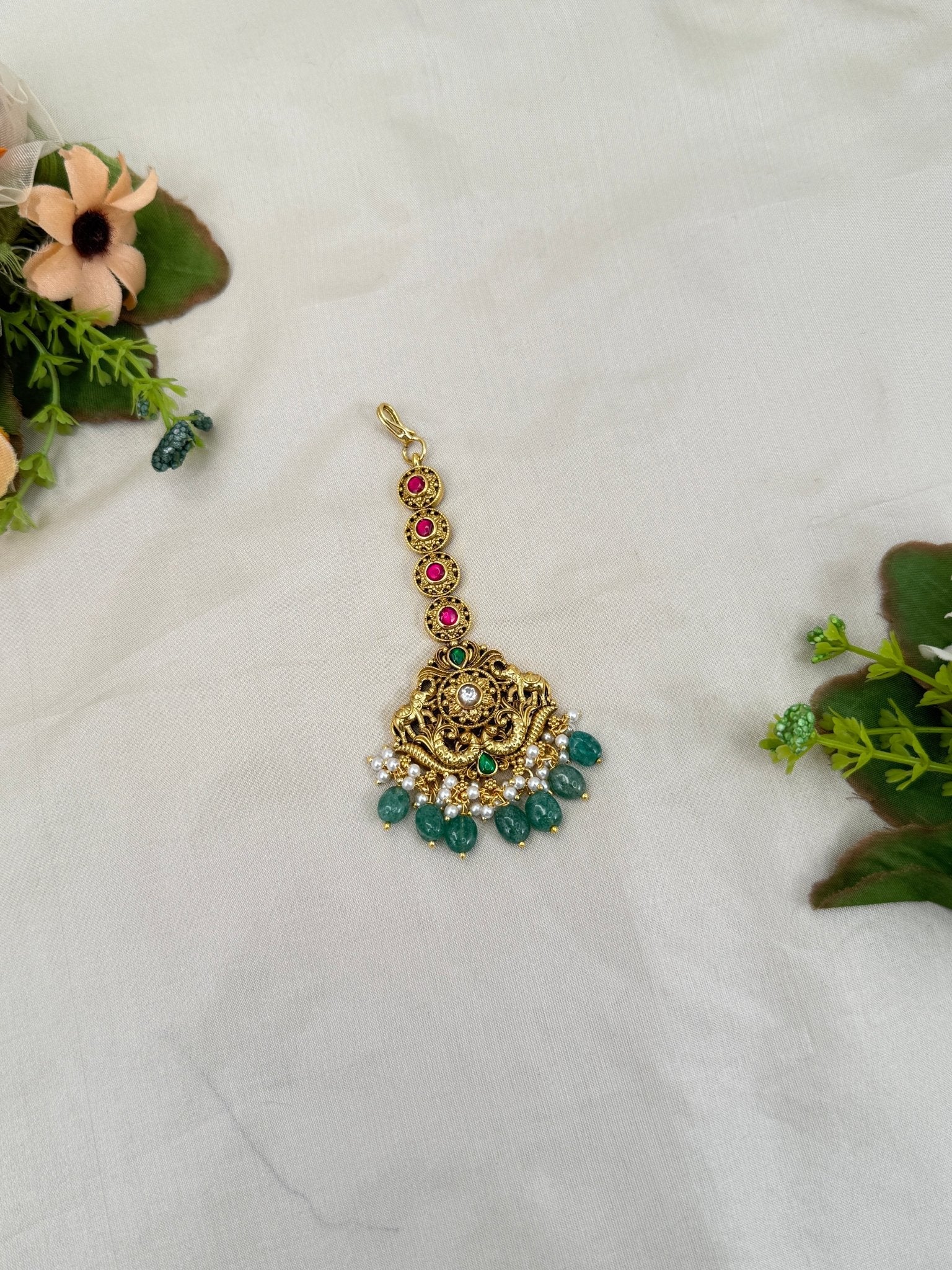 Royal Jadau Kundan Maang Tikka 4388 - Mahilas