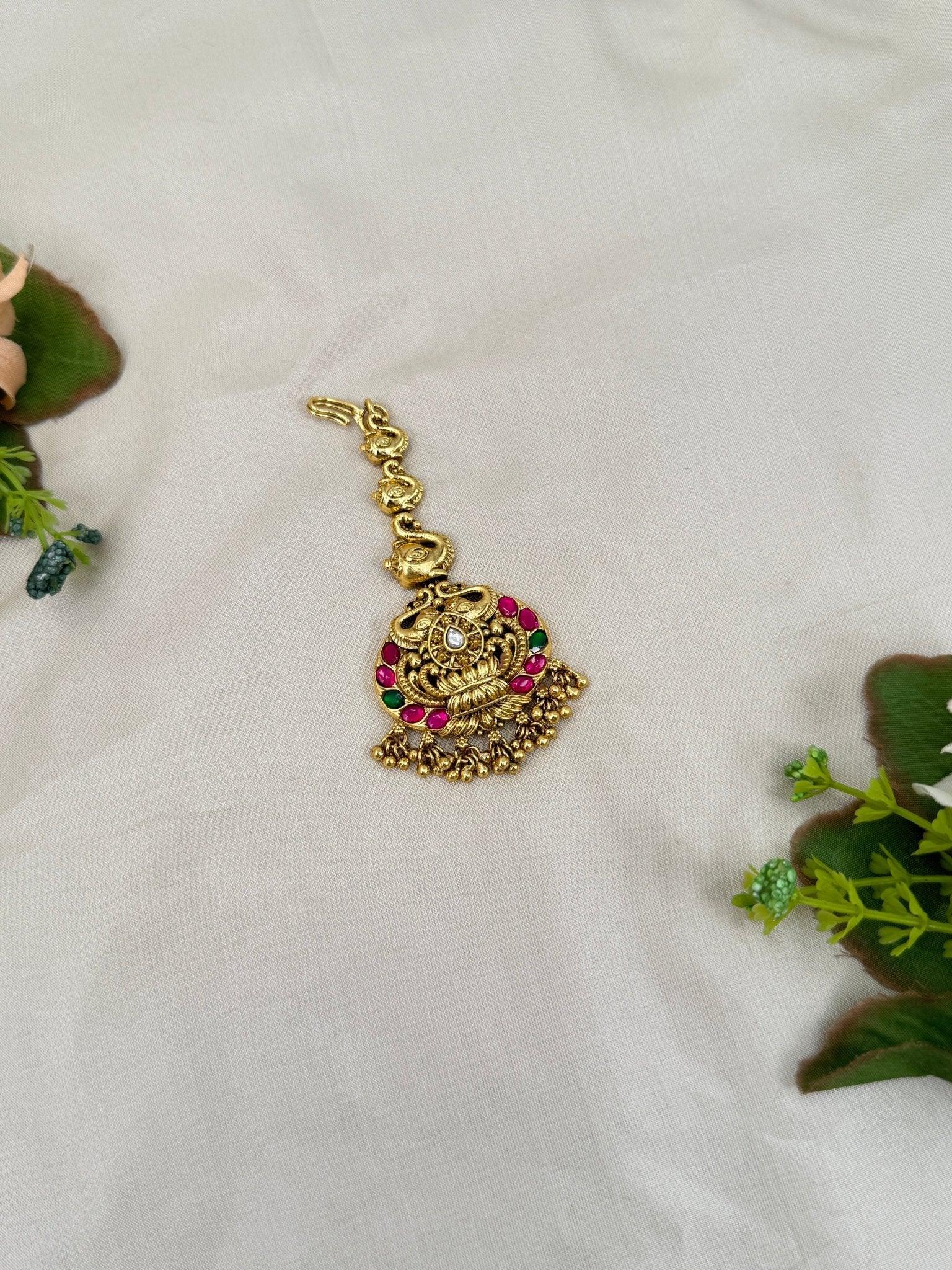 Royal Jadau Kundan Maang Tikka 4389 - Mahilas