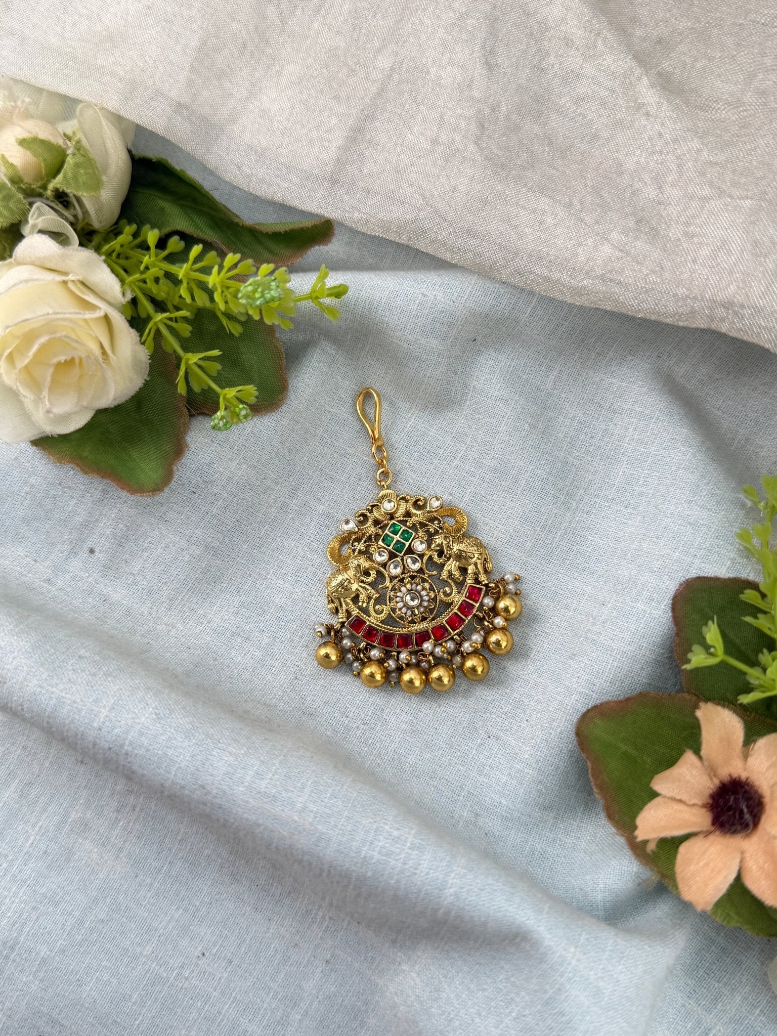 Royal Jadau Kundan Maang Tikka 680 - Mahilas
