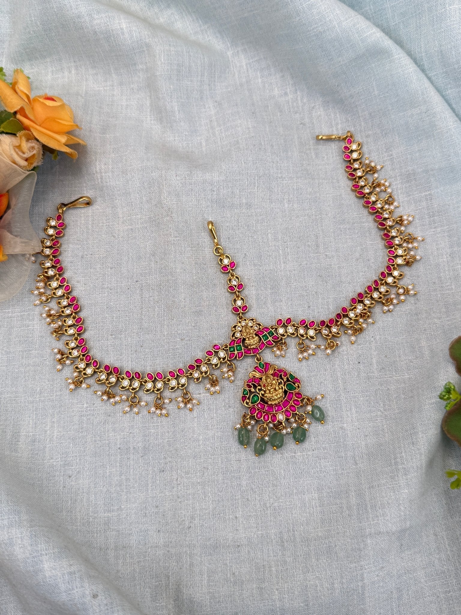 Royal Jadau Kundan Maang Tikka Mathapatti 360 - Mahilas