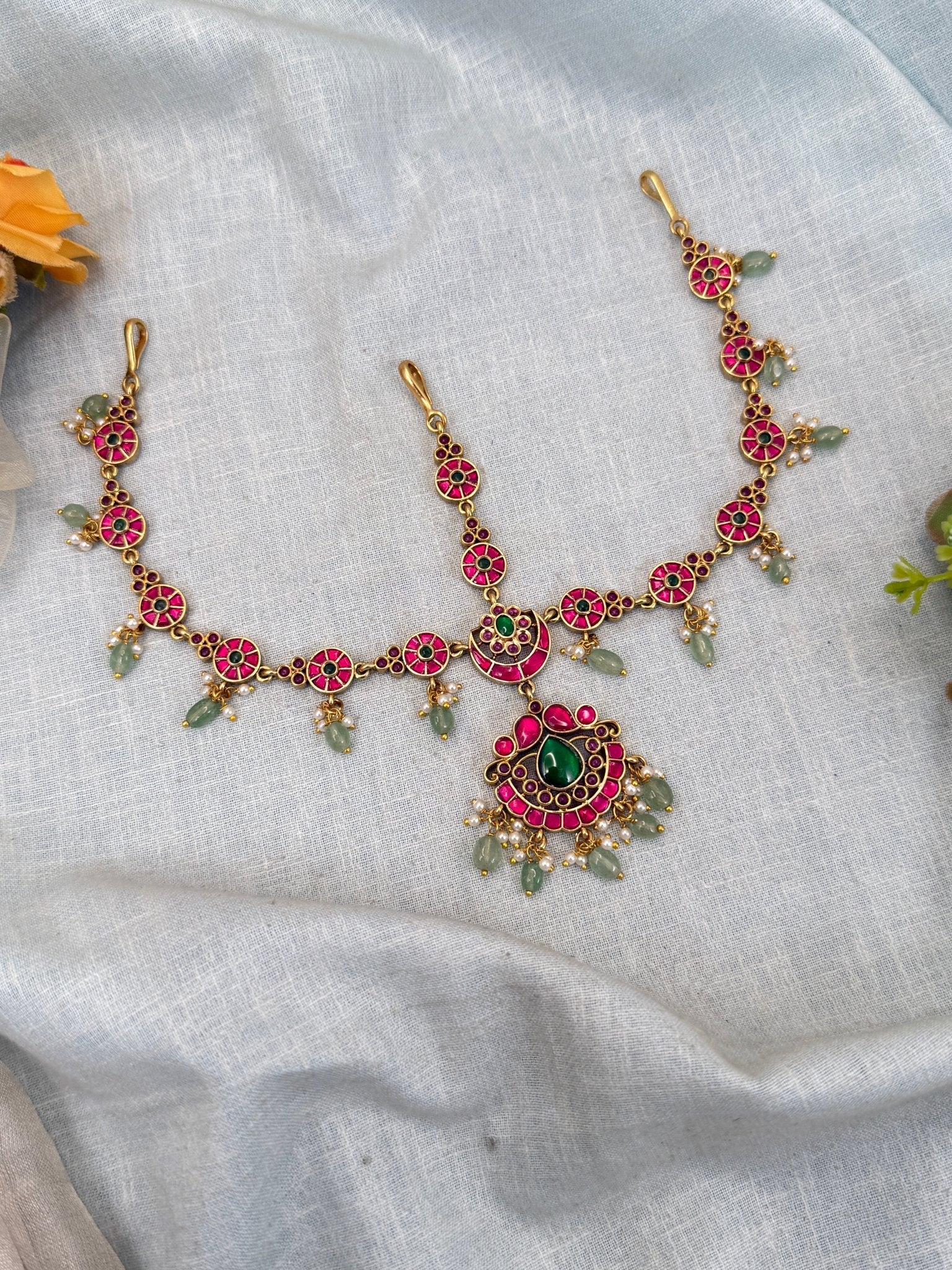 Royal Jadau Kundan Maang Tikka Mathapatti 370 - Mahilas