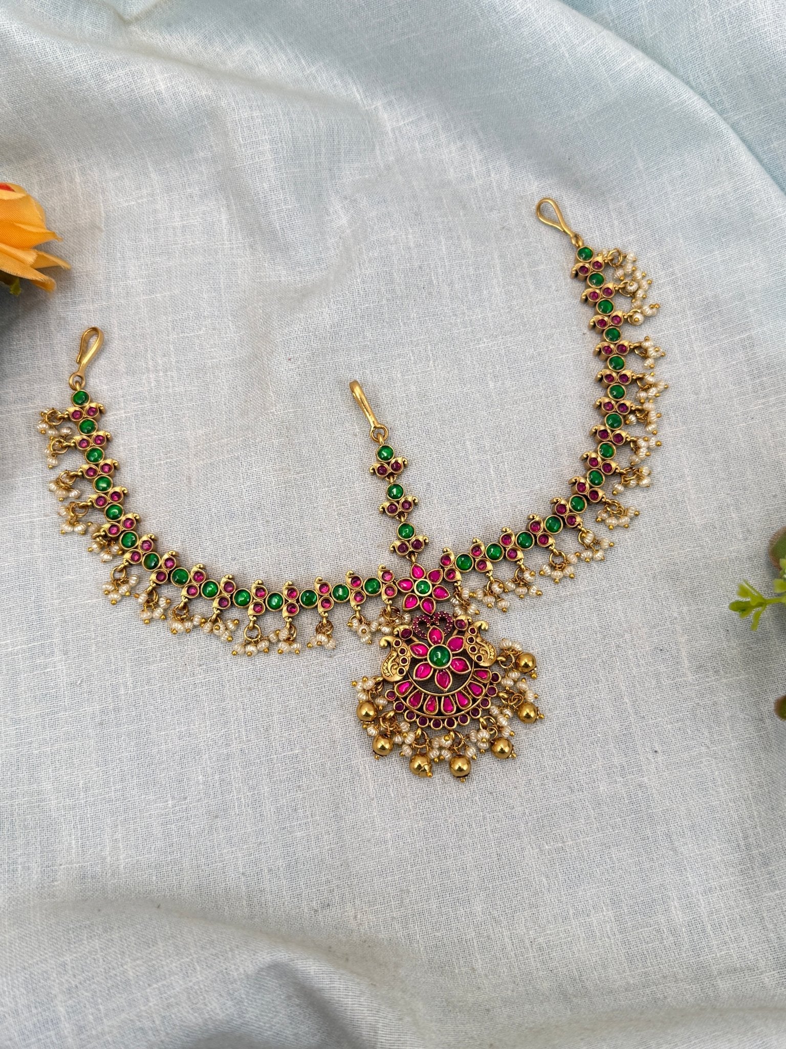 Royal Jadau Kundan Maang Tikka Mathapatti 372 - Mahilas