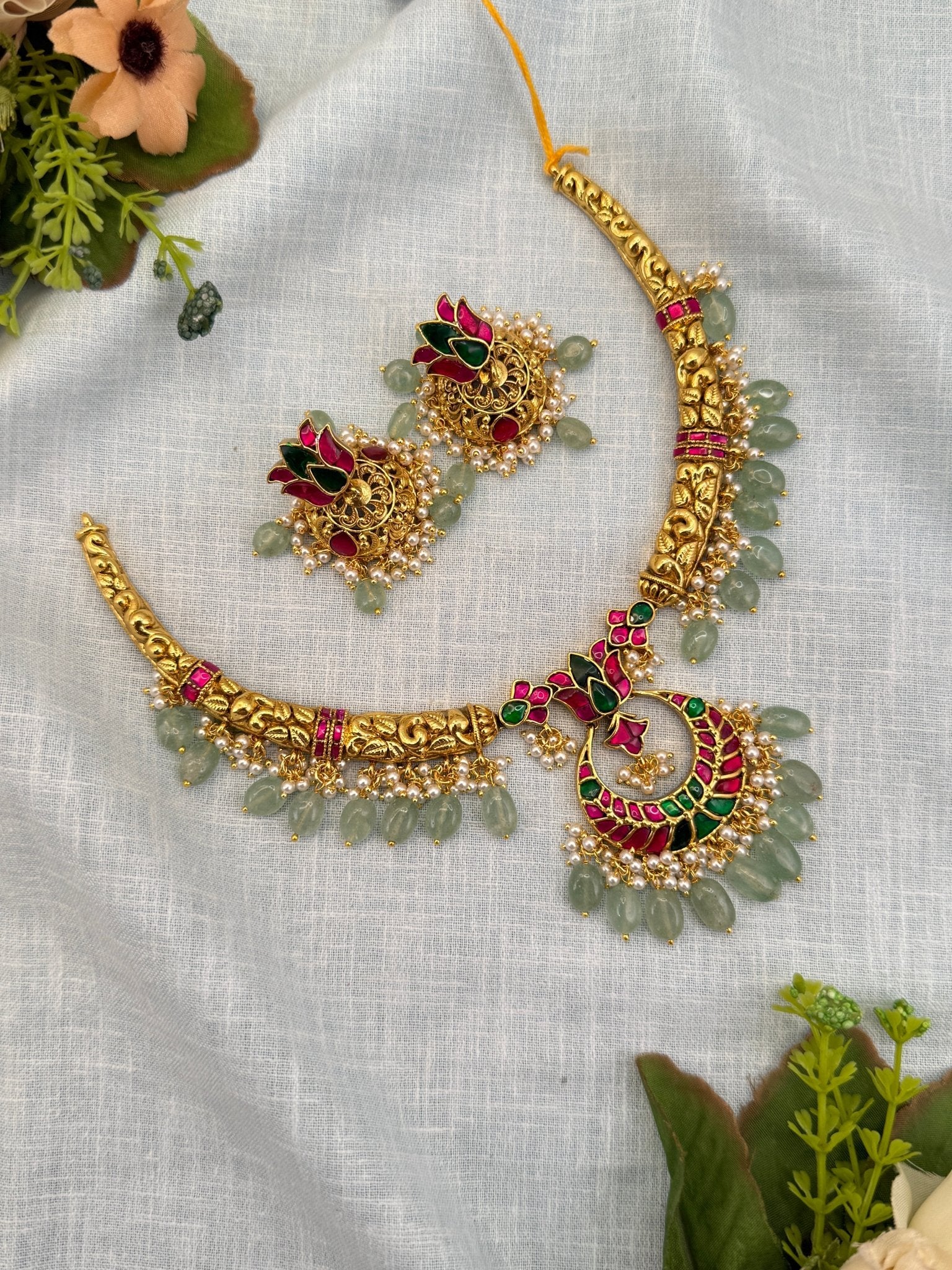 Royal Jadau Kundan Necklace Set 503 - Mahilas