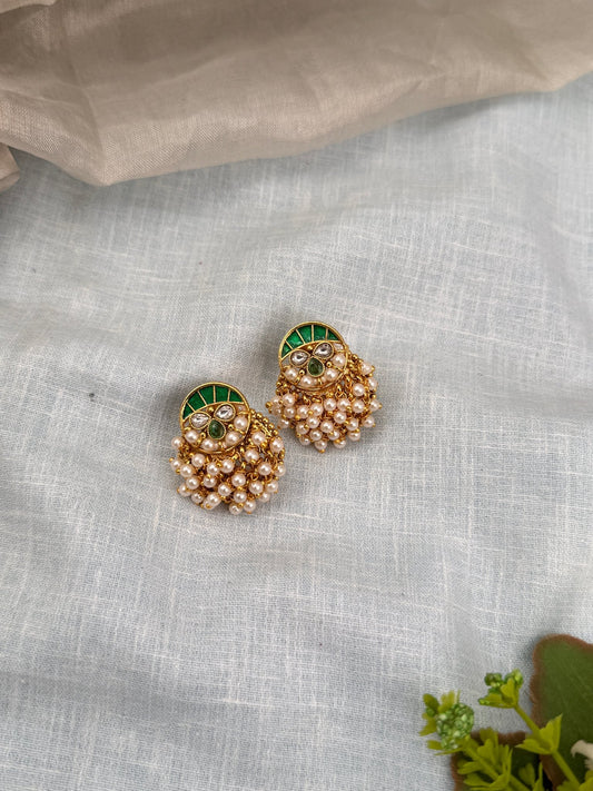 Royal Jadau Kundan Stud Earrings 0443 - Mahilas