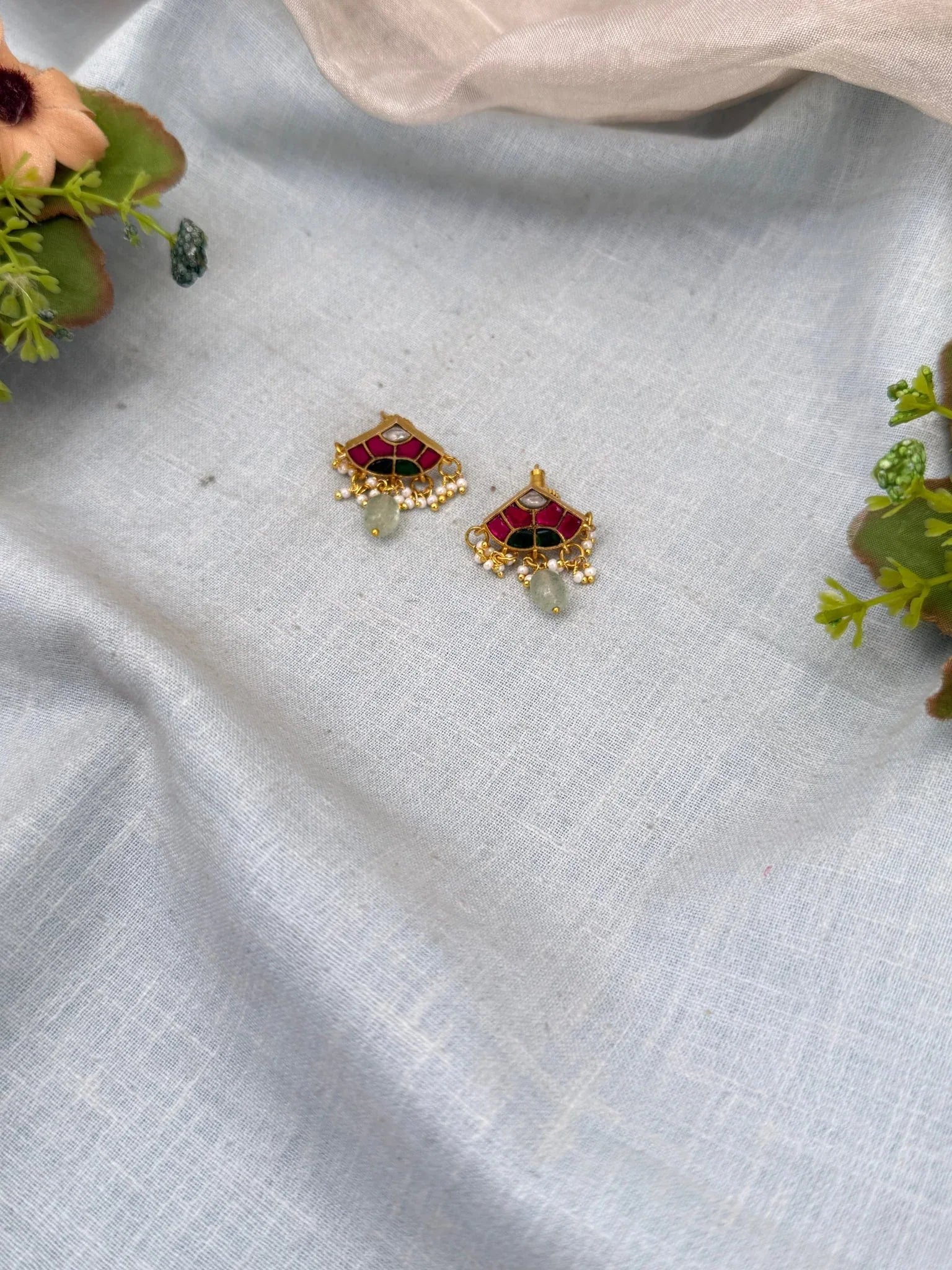 Royal Jadau Kundan Stud Earrings 0568 - Mahilas