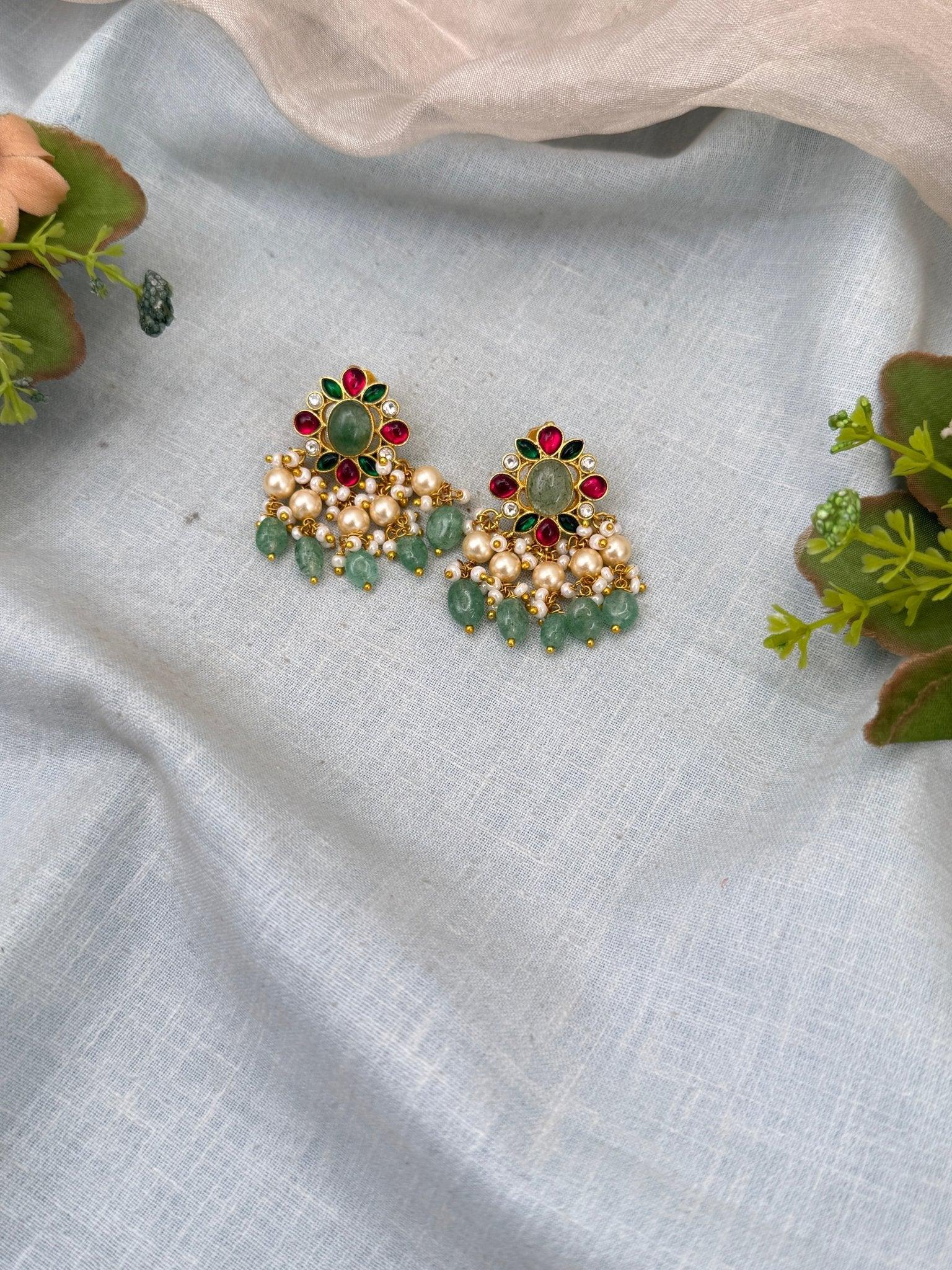 Royal Jadau Kundan Stud Earrings 0569 - Mahilas