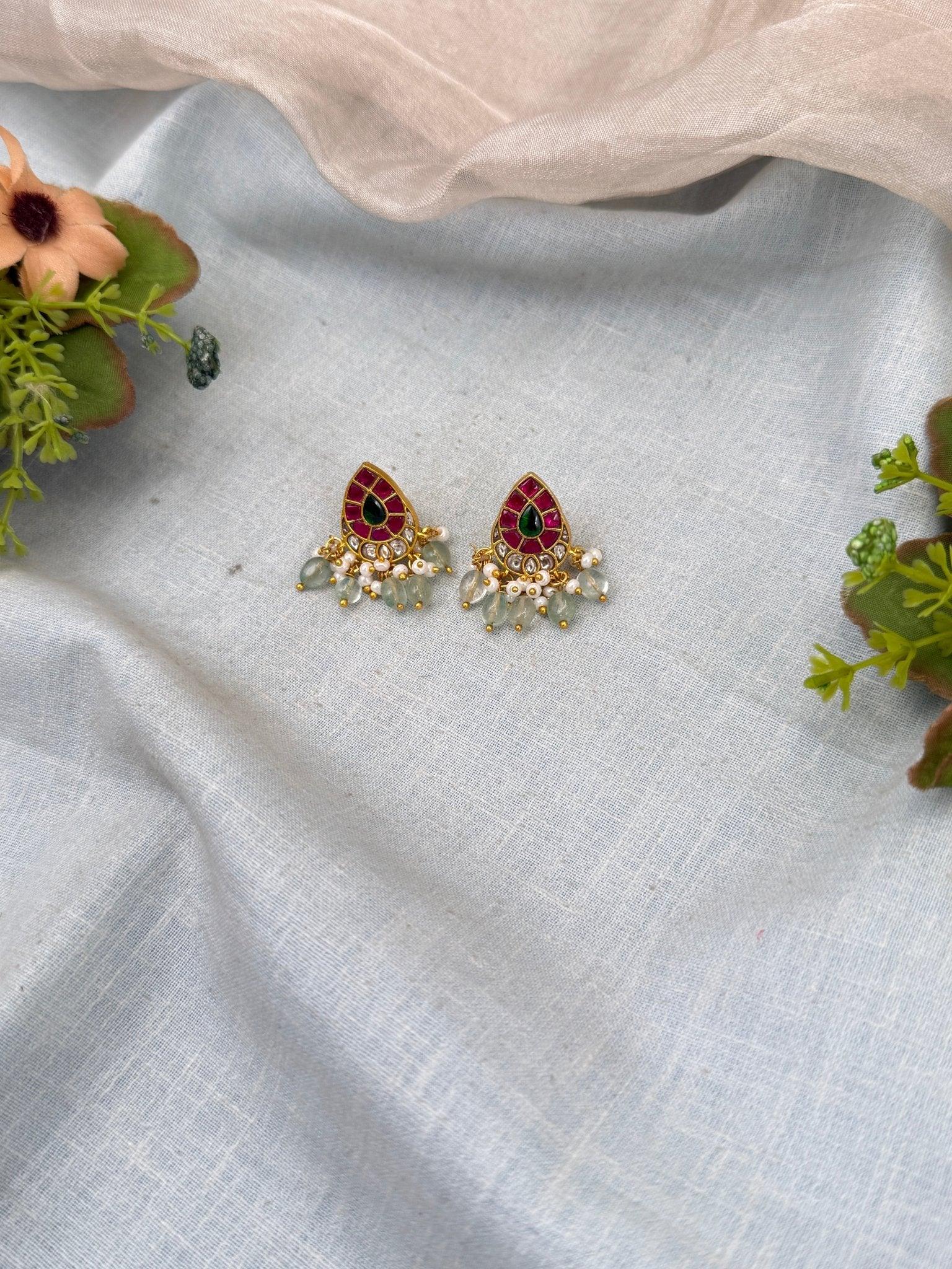 Royal Jadau Kundan Stud Earrings 0573 - Mahilas