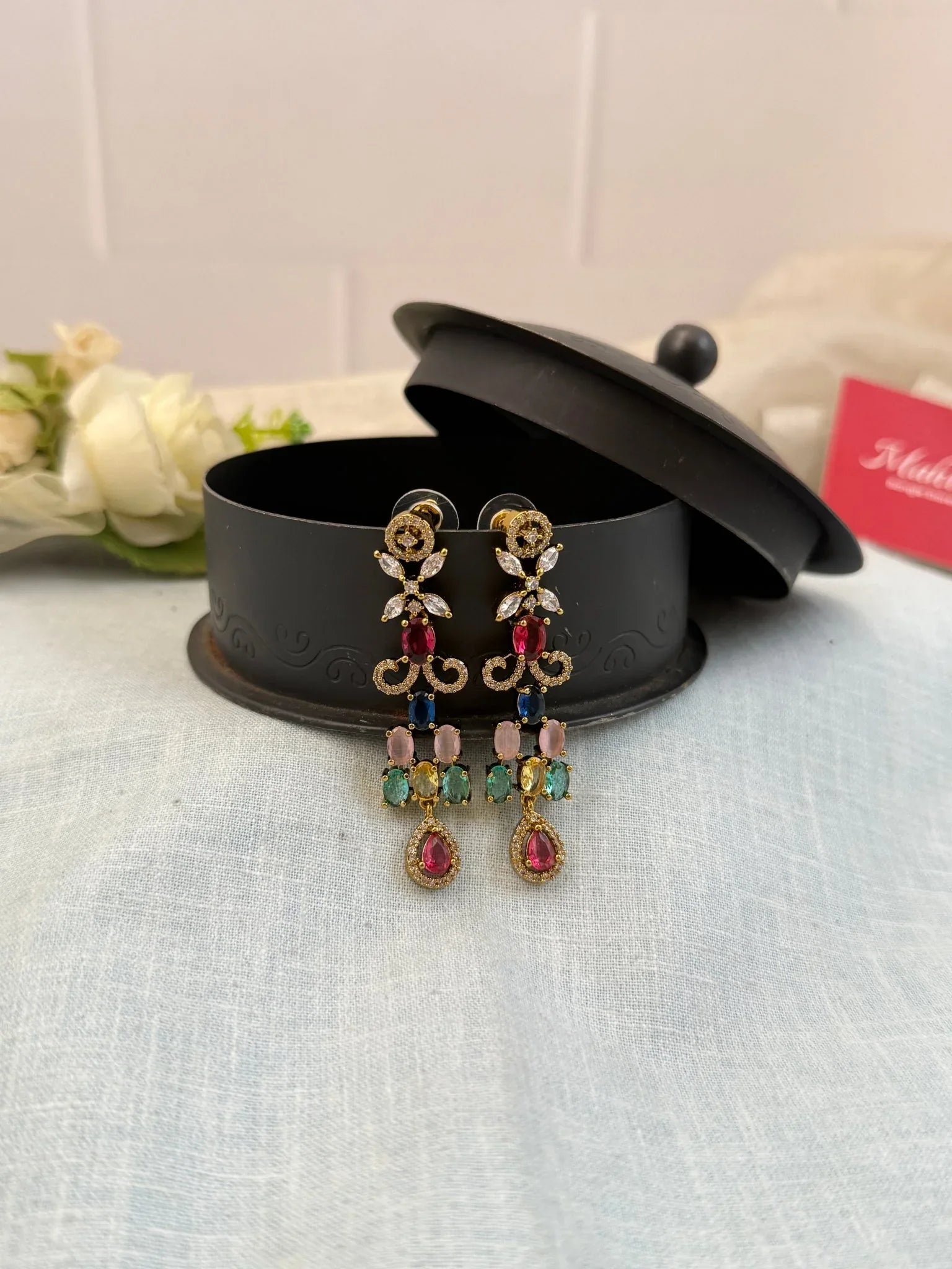 Royal Victorian Stone Earrings 0232 - Mahilas