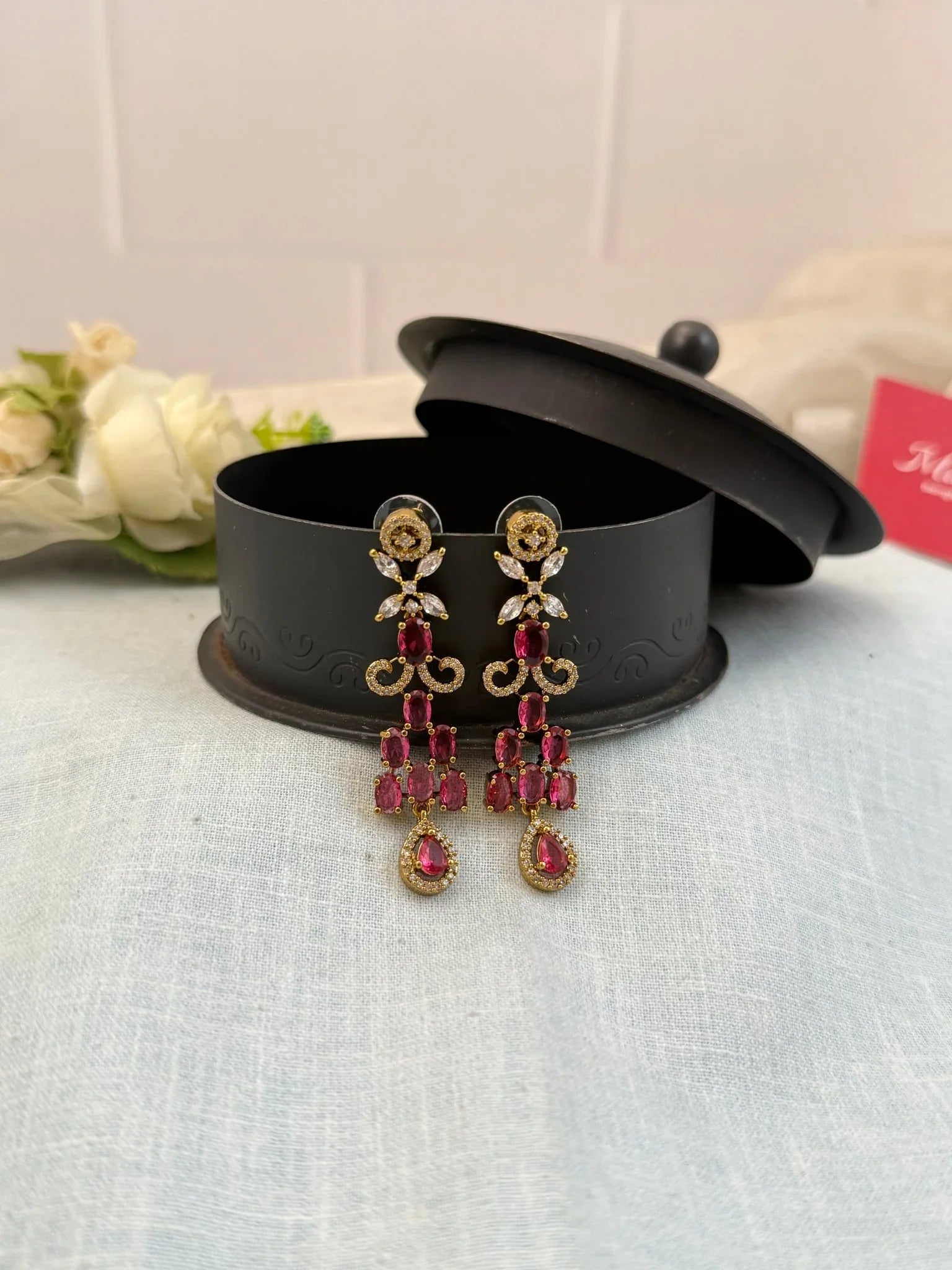 Royal Victorian Stone Earrings 0240 - Mahilas