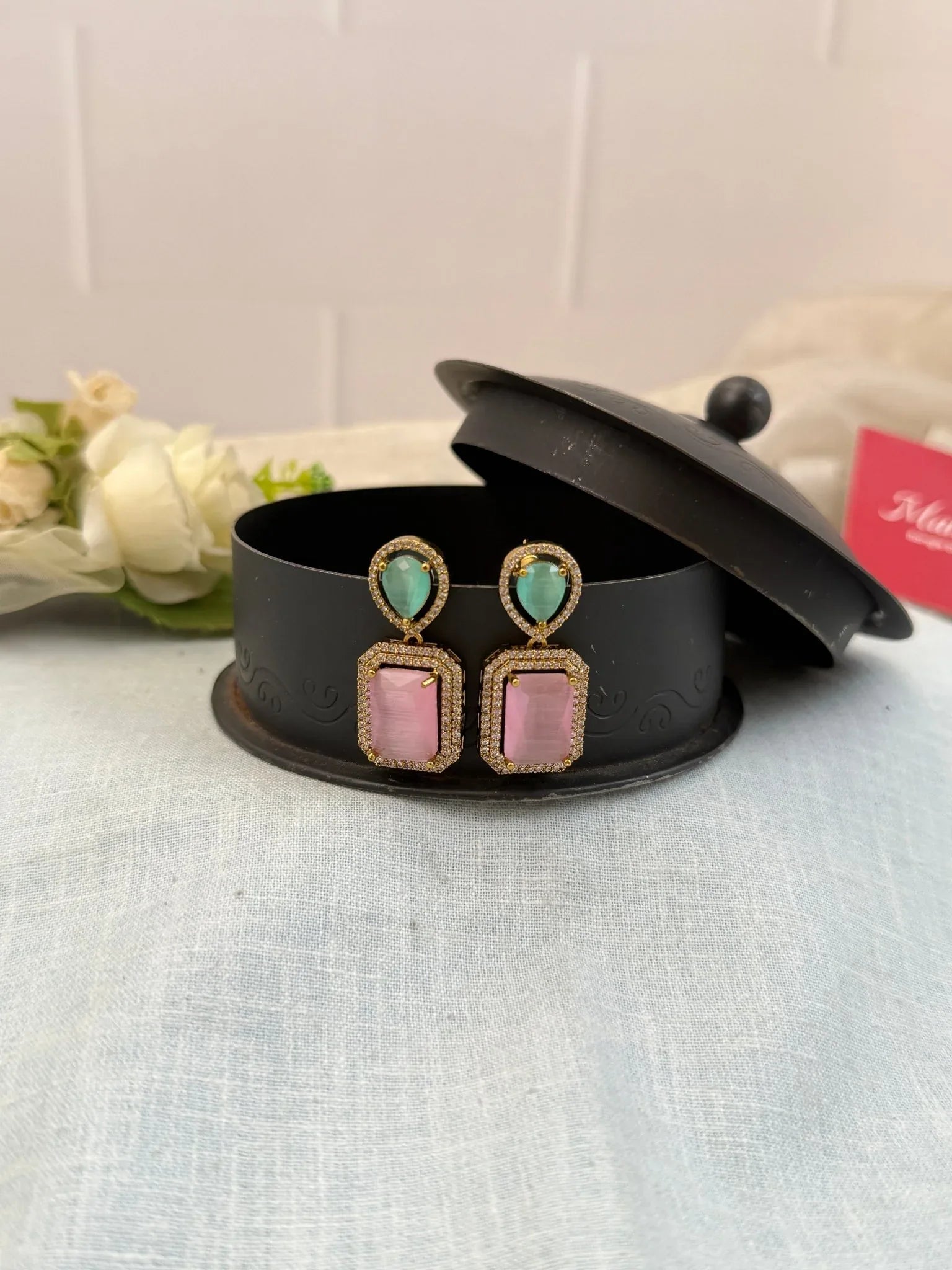 Royal Victorian Stone Earrings 0248 - Mahilas