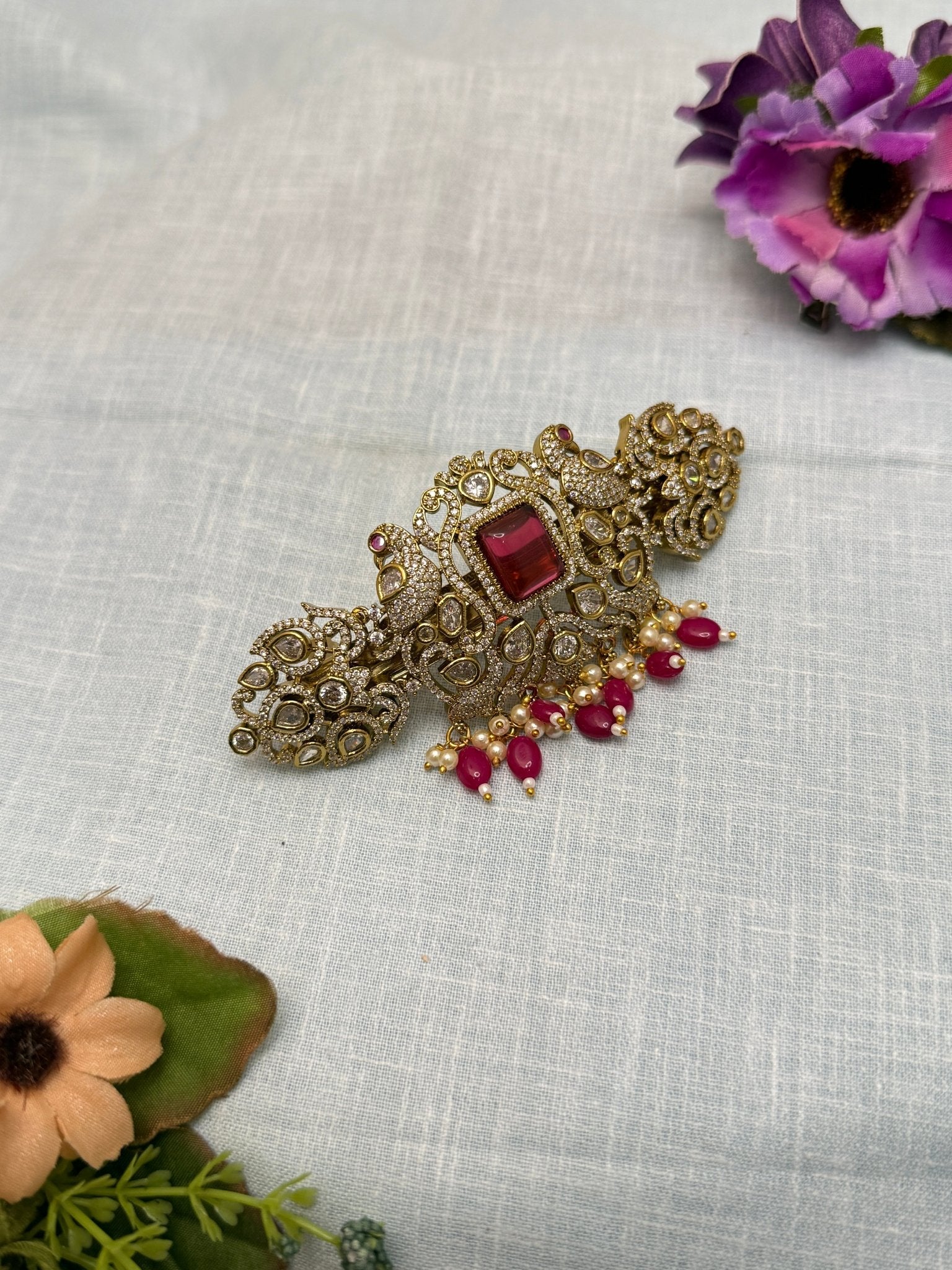 Royal Victorian Stone Hair Clip 126 - Mahilas