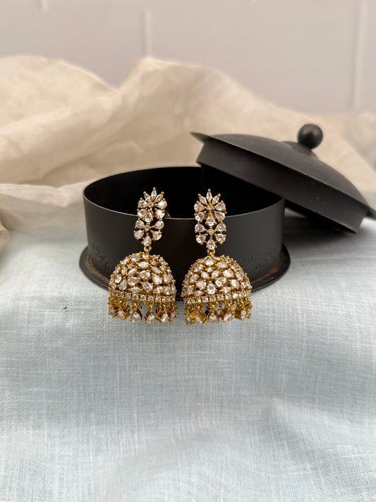 Royal Victorian Stone Jhumka Earrings 0370 - Mahilas