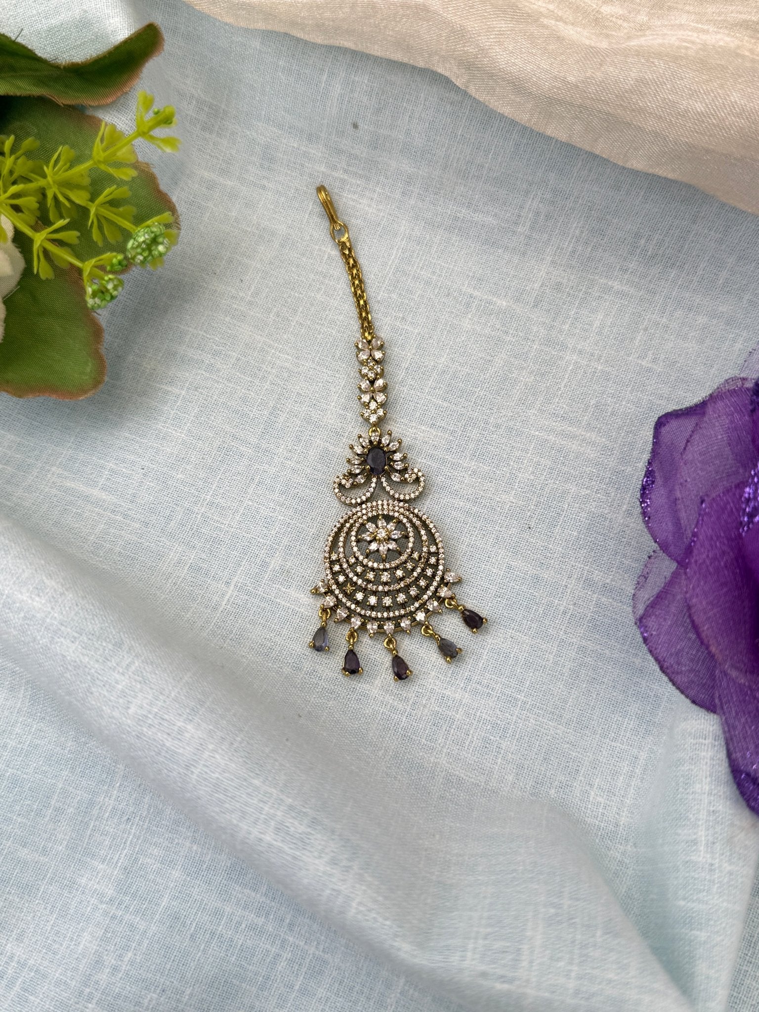 Royal Victorian Stone Maang Tikka 427 - Mahilas