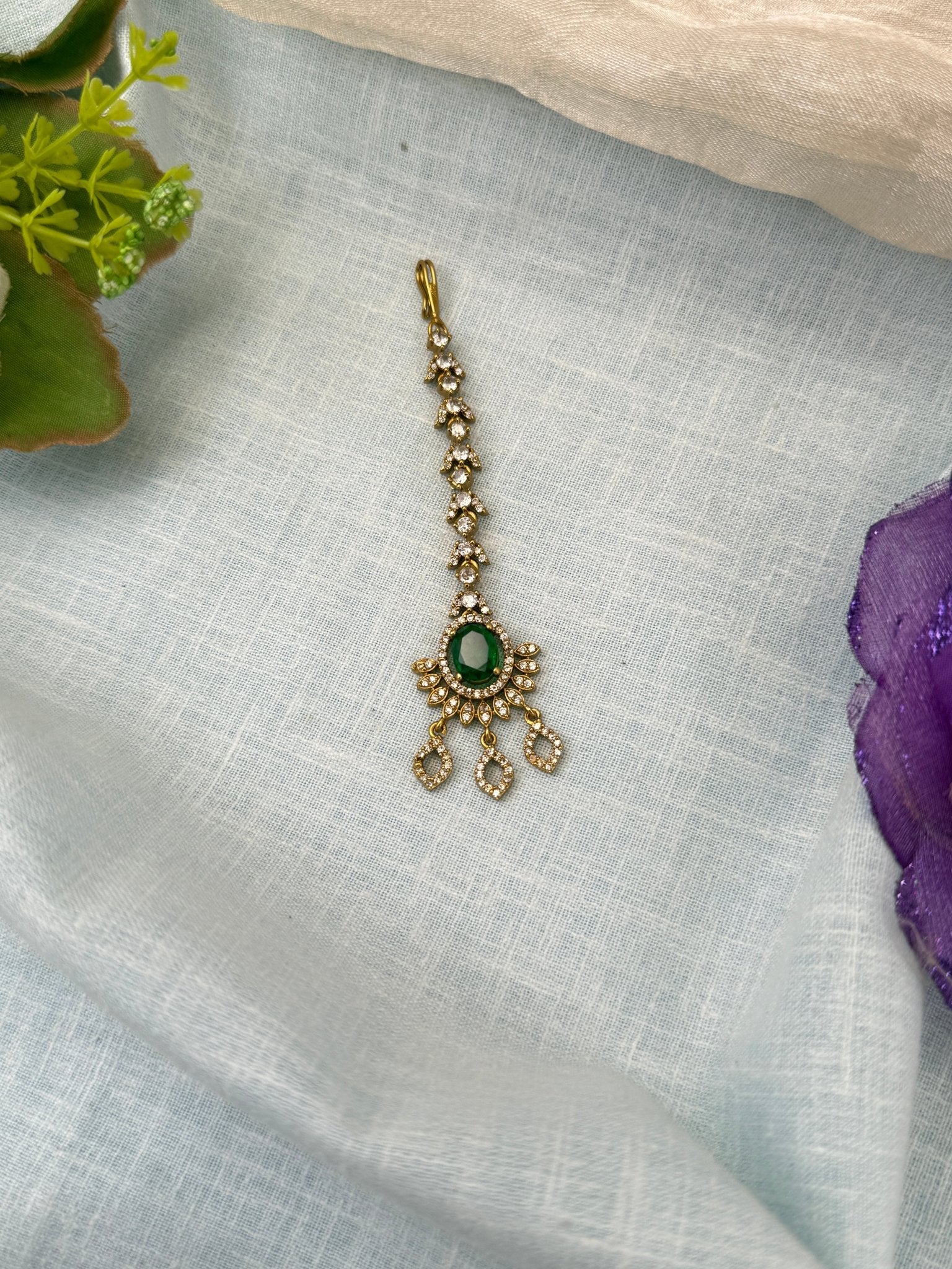 Royal Victorian Stone Maang Tikka 432 - Mahilas