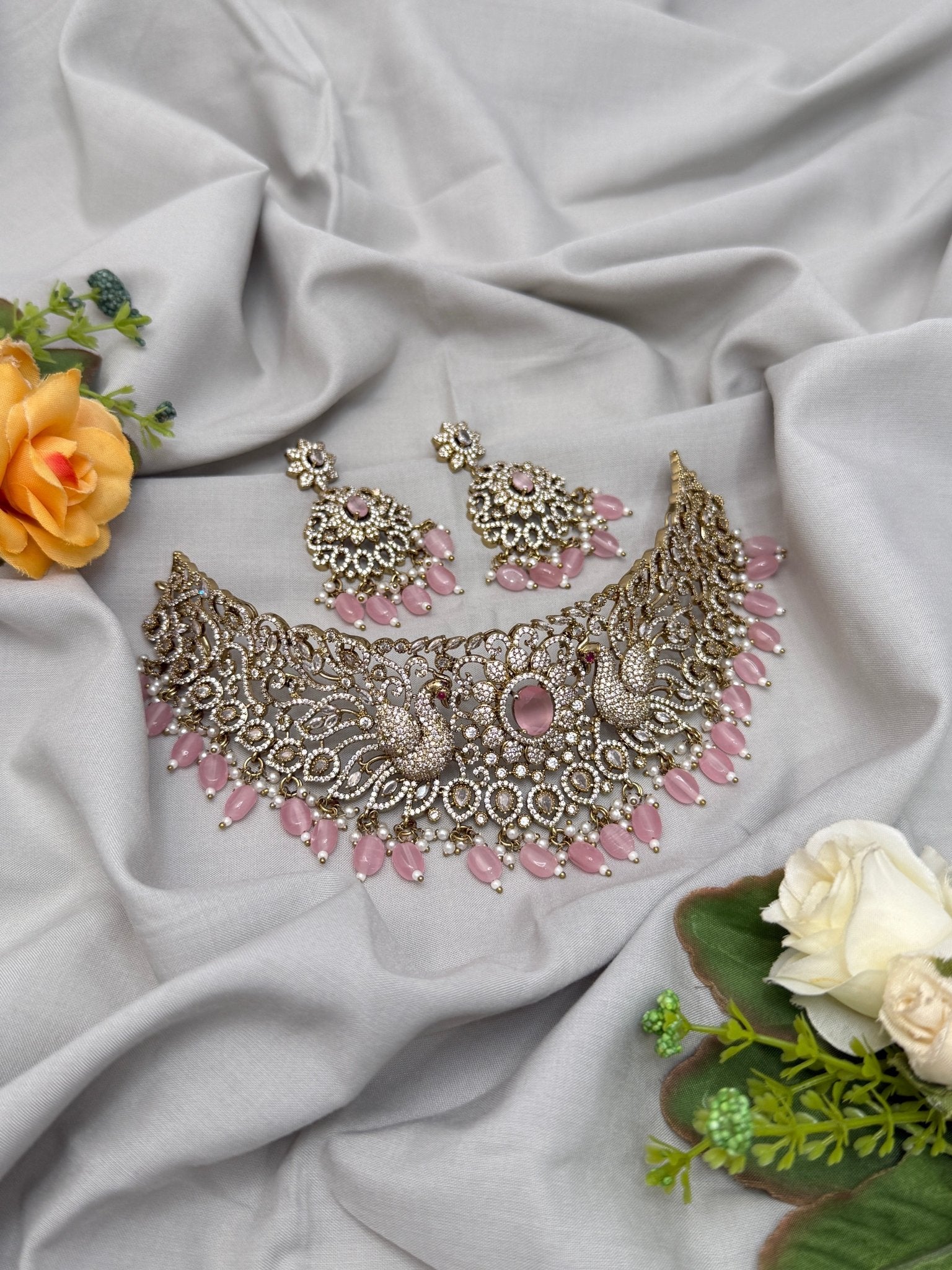 Victorian Choker Set 213 (5 Colours) - Mahilas