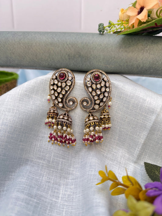 Victorian Earcuff Earrings Jhumka 1110 - Mahilas