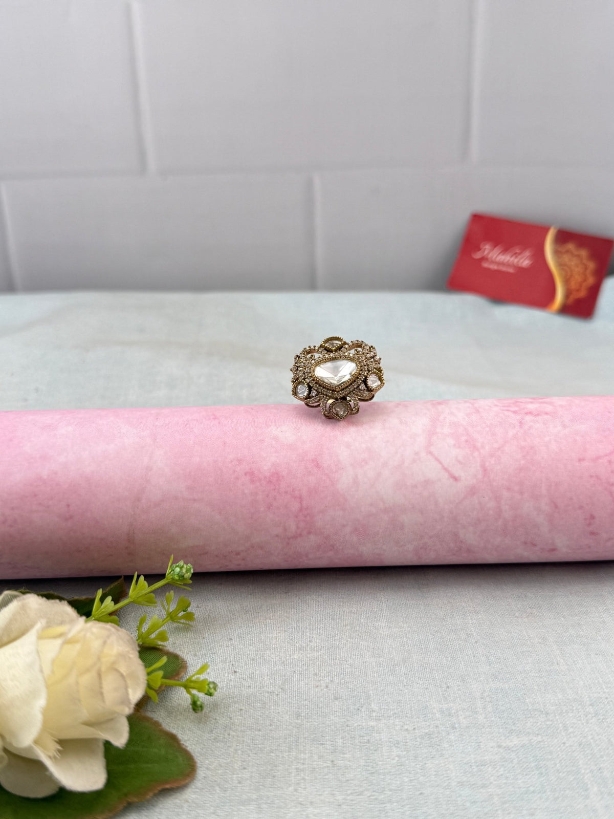 Victorian Kundan Finger Ring | F0001 - Mahilas