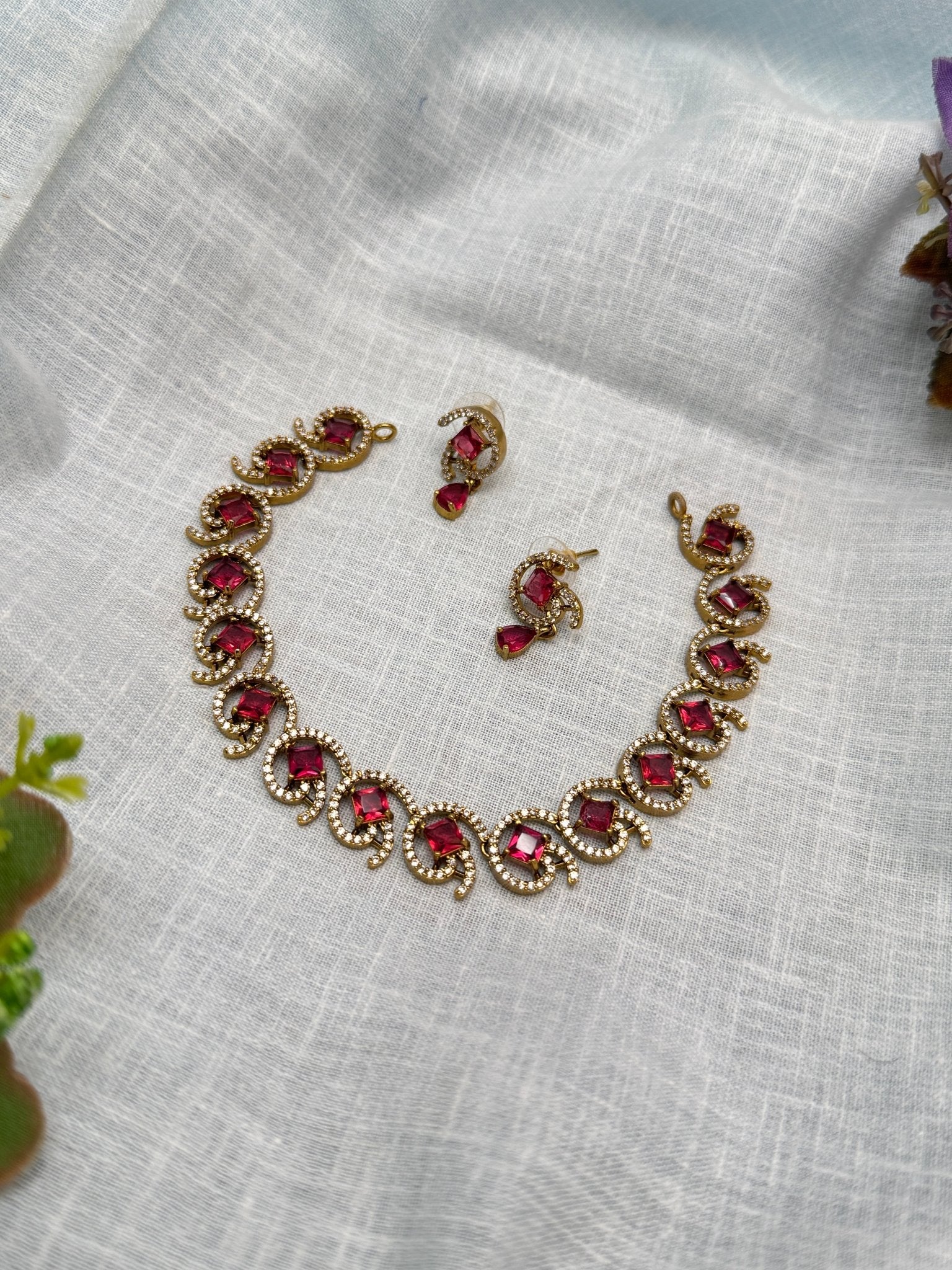 Victorian Necklace Set 247 - 5 Colors - Mahilas