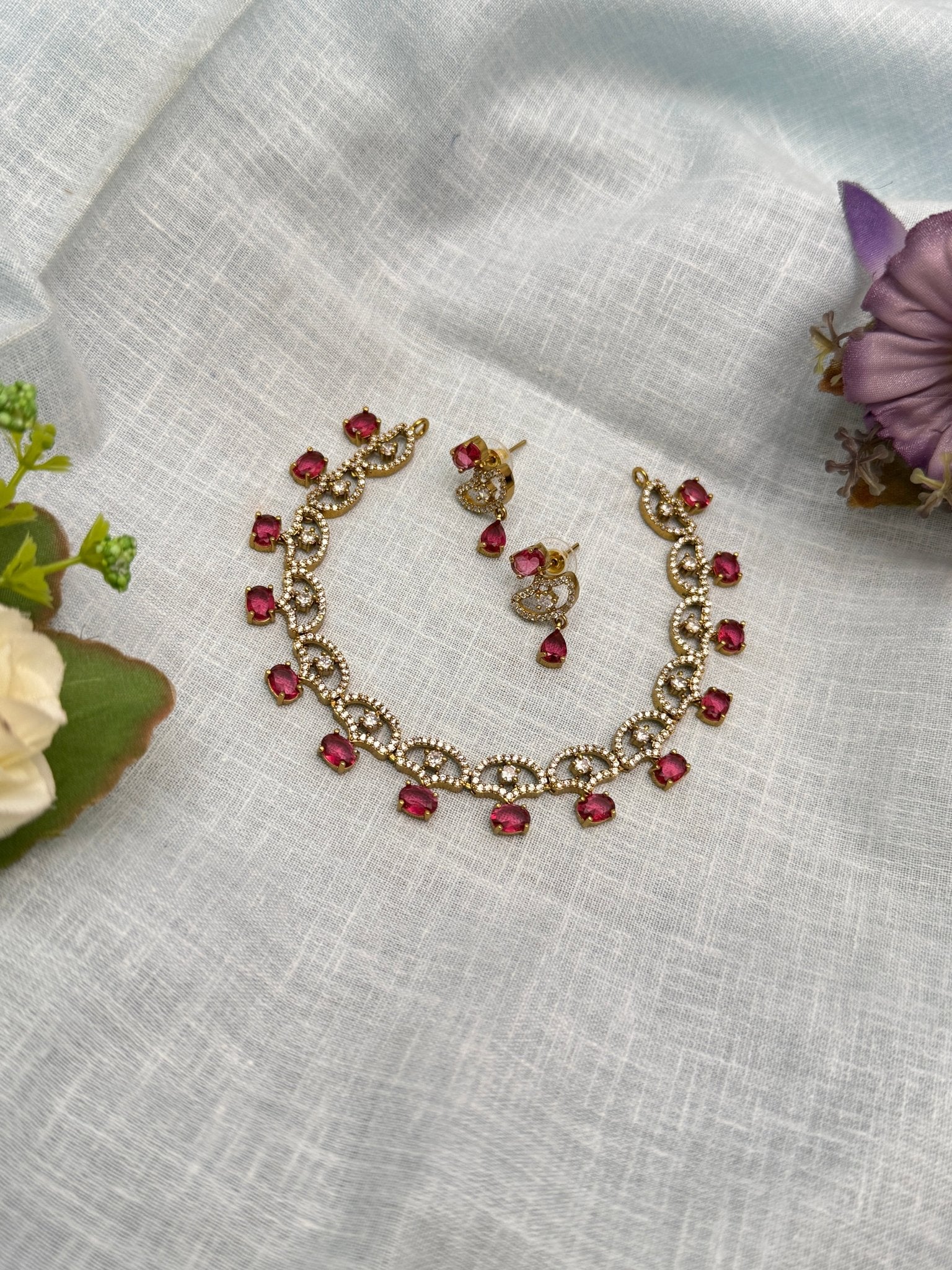 Victorian Necklace Set 248 - 5 Colors - Mahilas