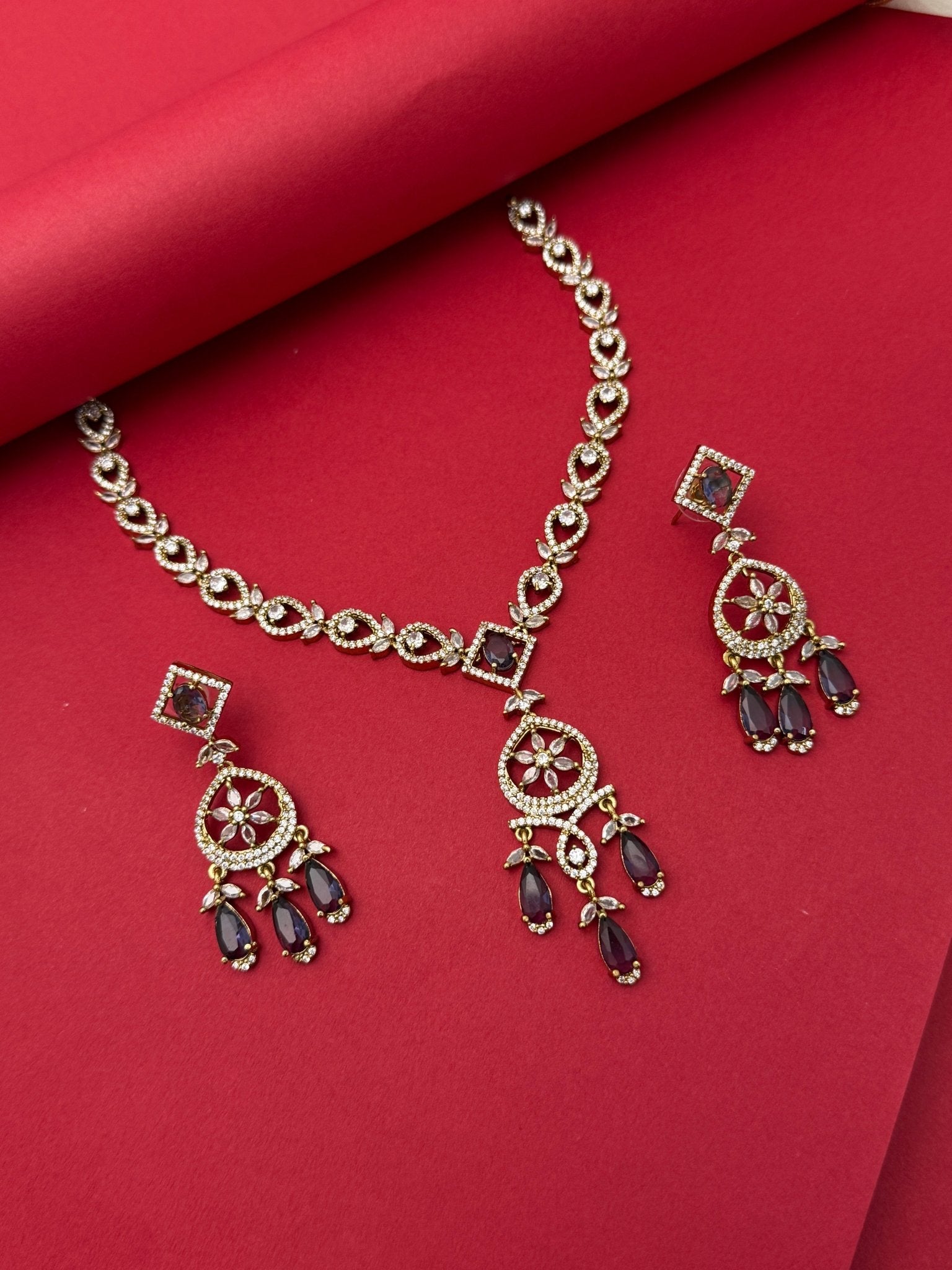 Victorian Necklace Set 254 - 4 Colors - Mahilas