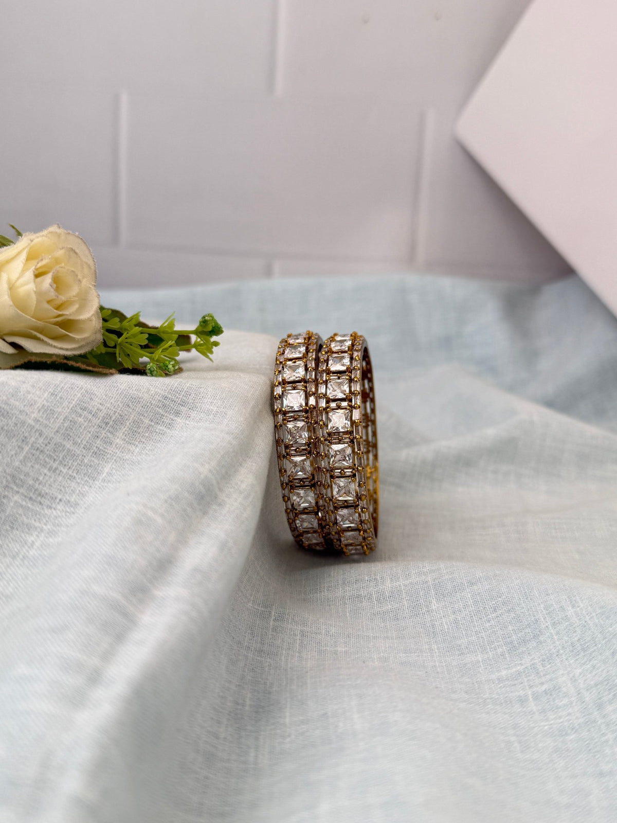 Victorian Stone Bangles | Set of 2 | B0239 - Mahilas