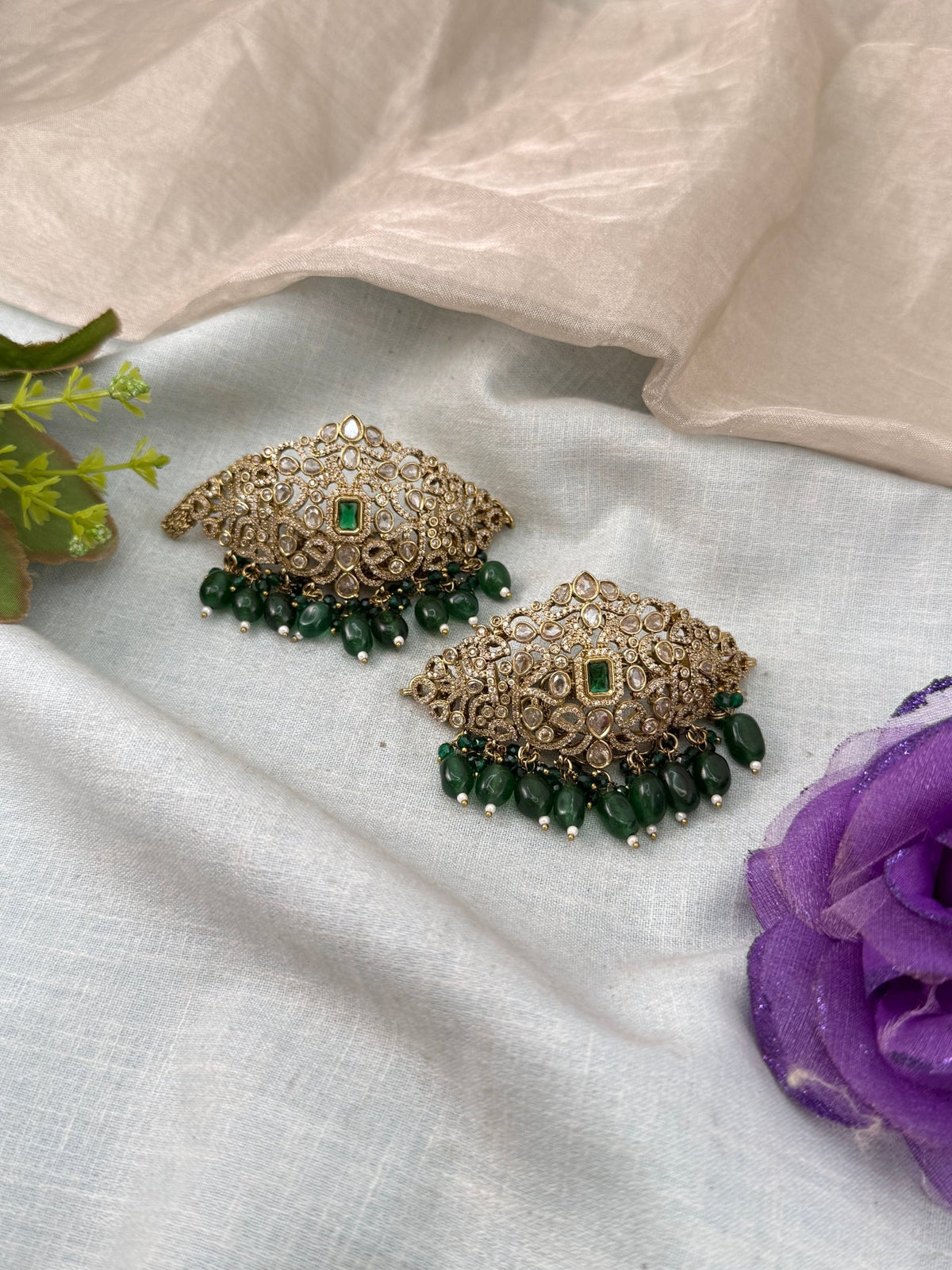 Victorian Stone Chain Vanki | Set of 2 | 011 - Mahilas