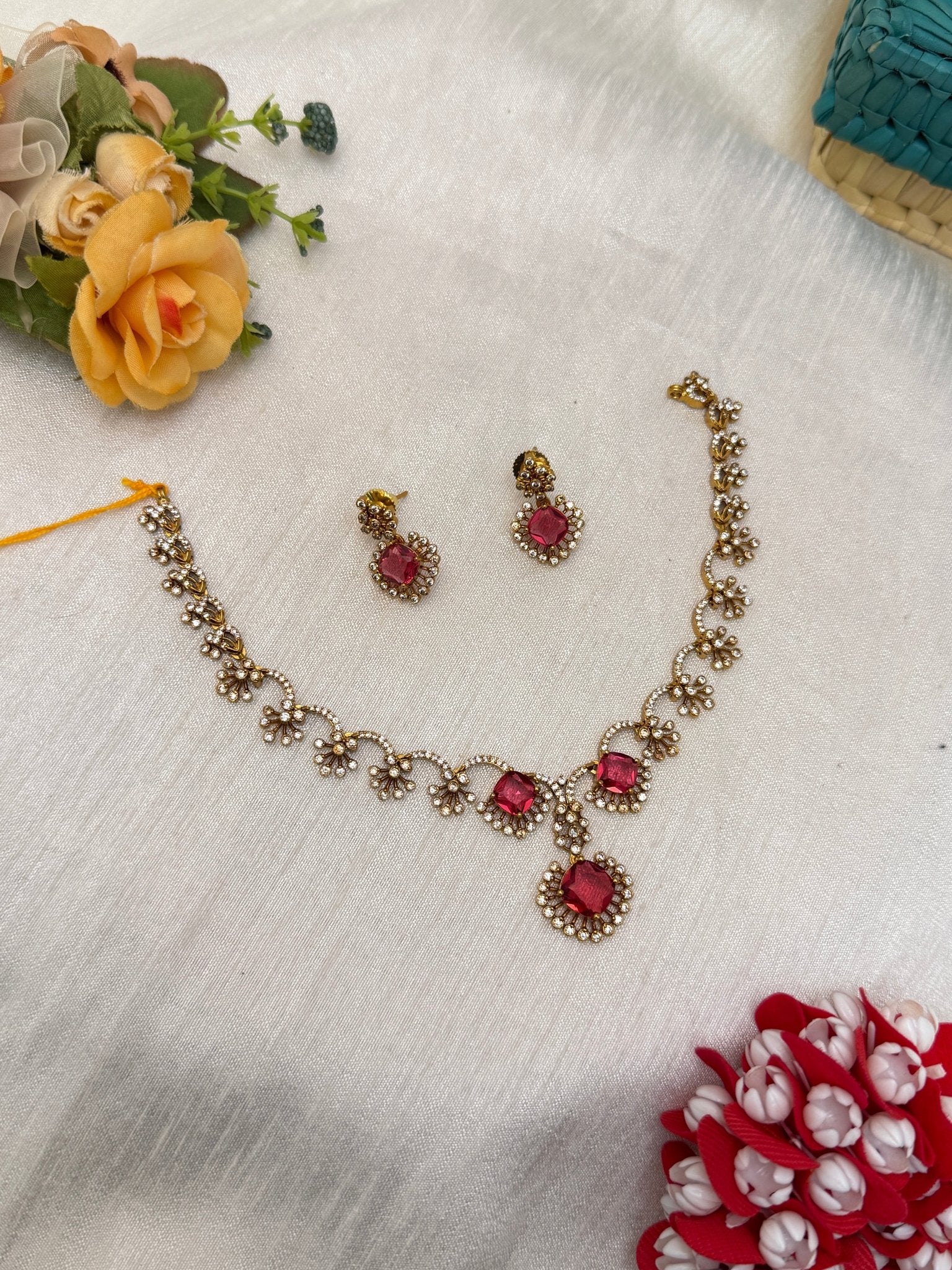 Victorian Stone Necklace Set 239 - Mahilas