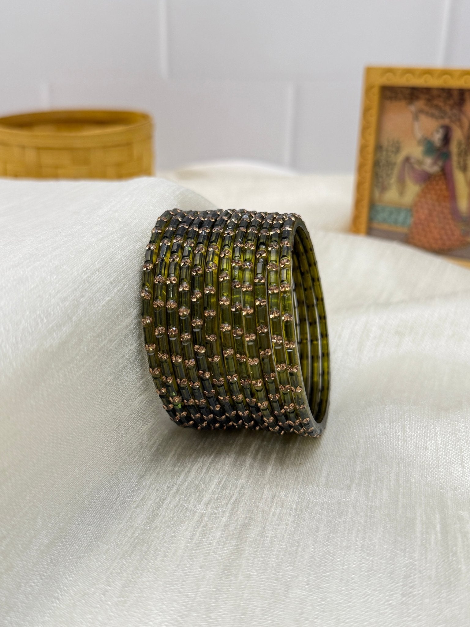 Water Drop Design Glass Bangles - 037 - Make your own box - Mahilas