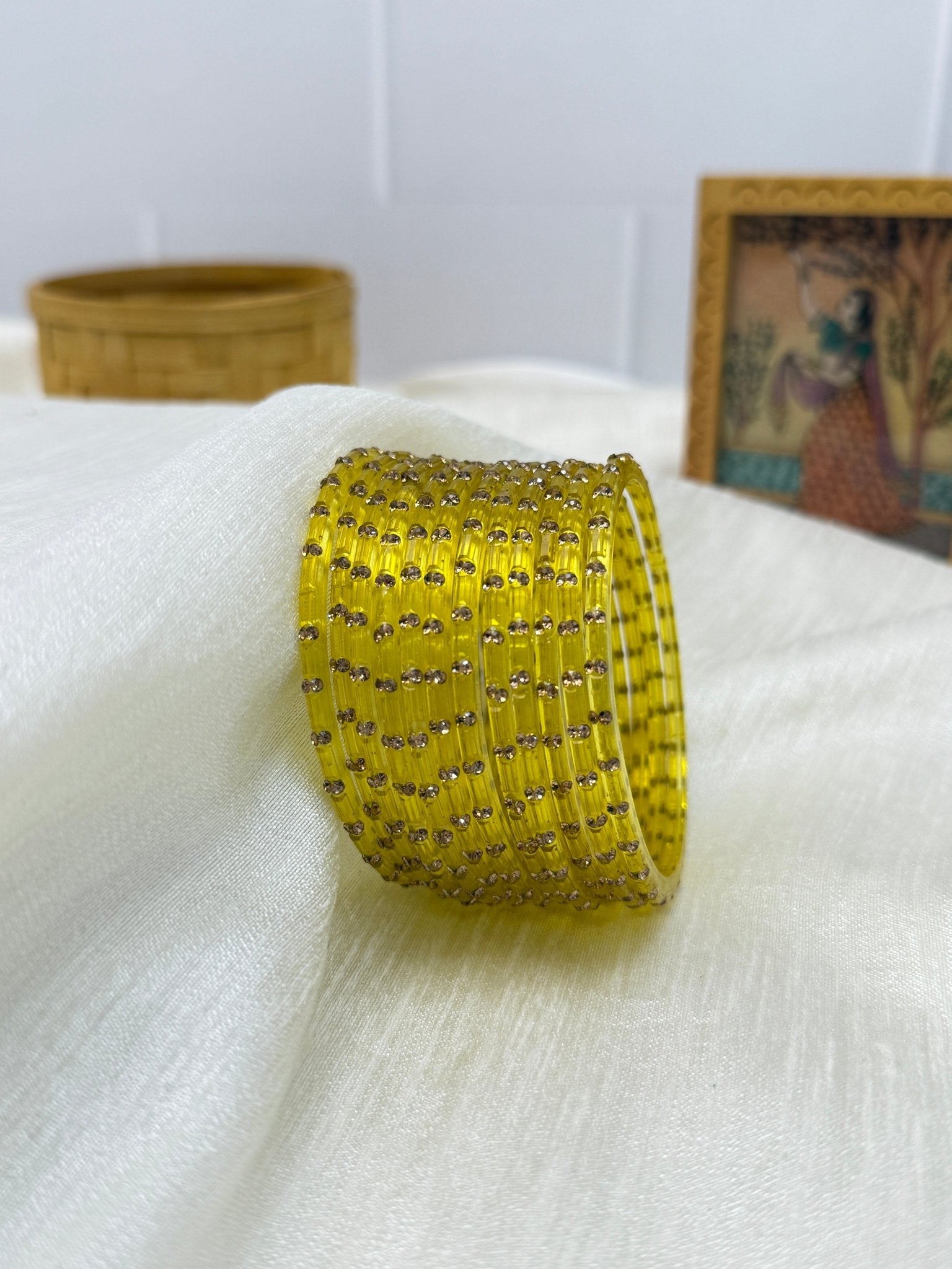 Water Drop Design Glass Bangles - 037 - Make your own box - Mahilas