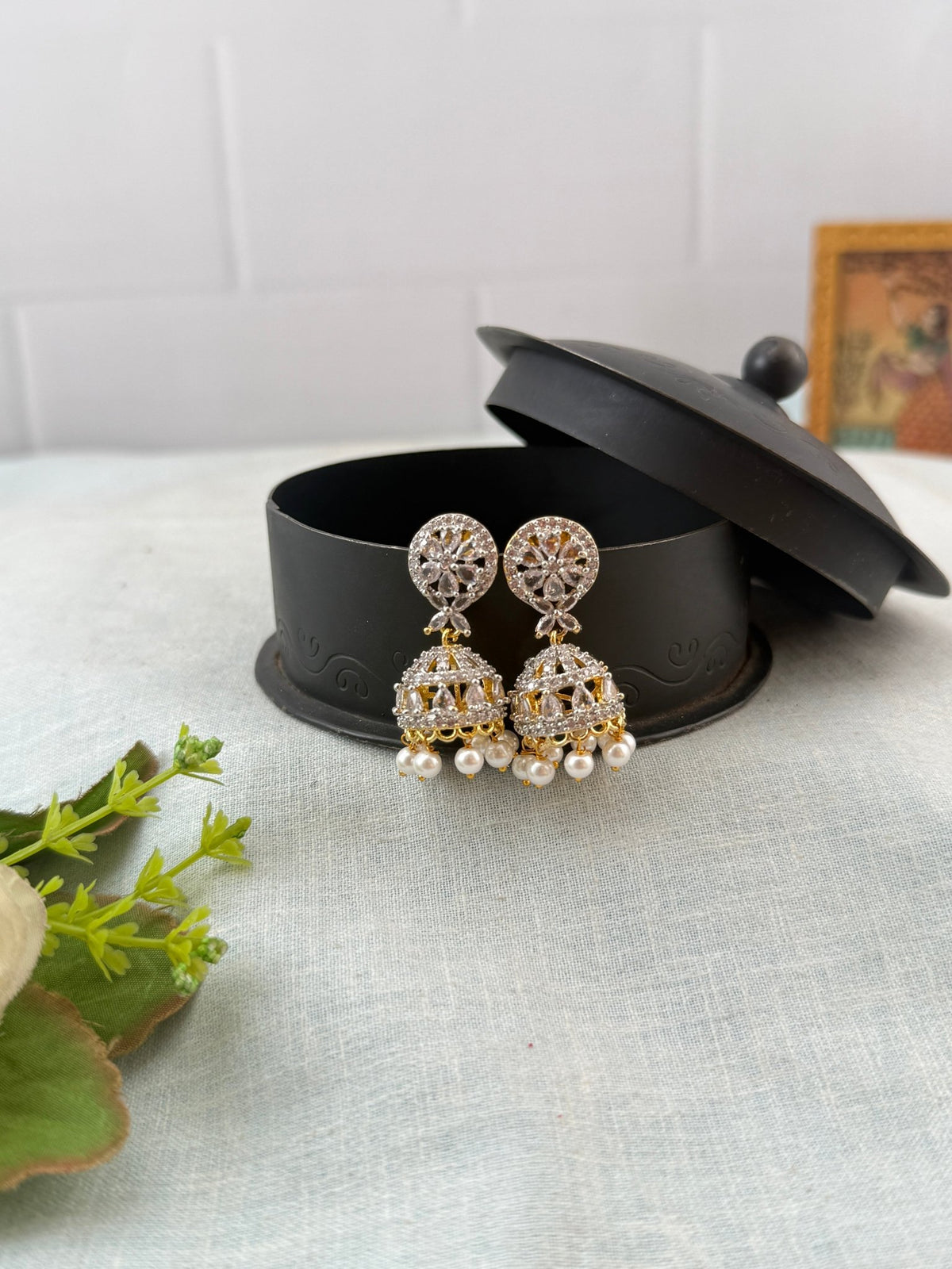 Zircon Stone Jhumka | 011 - Mahilas