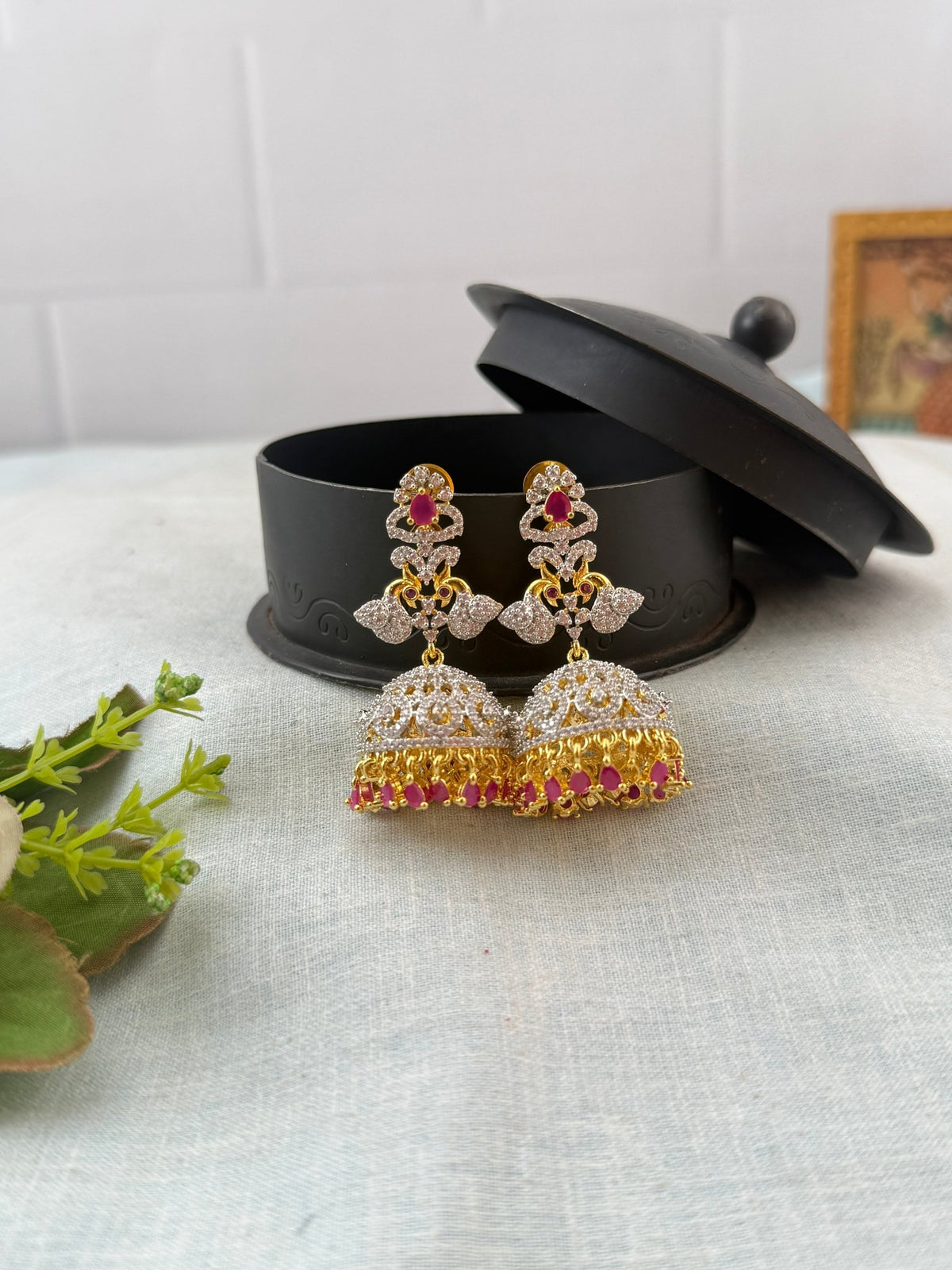 Zircon Stone Jhumka | 012 - Mahilas