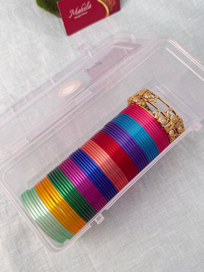 10 in 1 Changeable Peacock Kada Bangles Box | Set of 2 | BB006