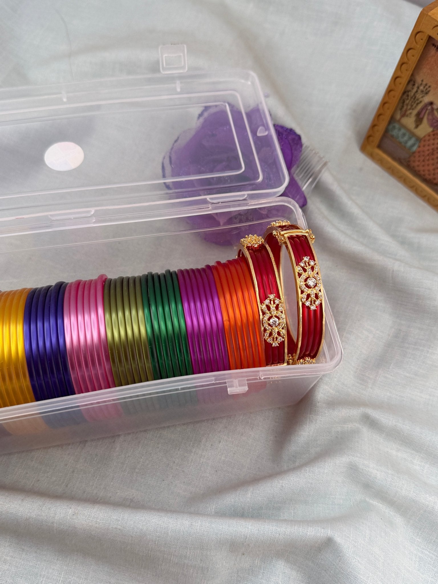 12 in 1 Changeable Stone Kada Bangles Box | Set of 2 | BB001 - Mahilas