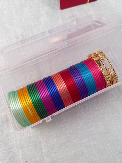 10 in 1 Changeable Peacock Kada Bangles Box | Set of 2 | BB006