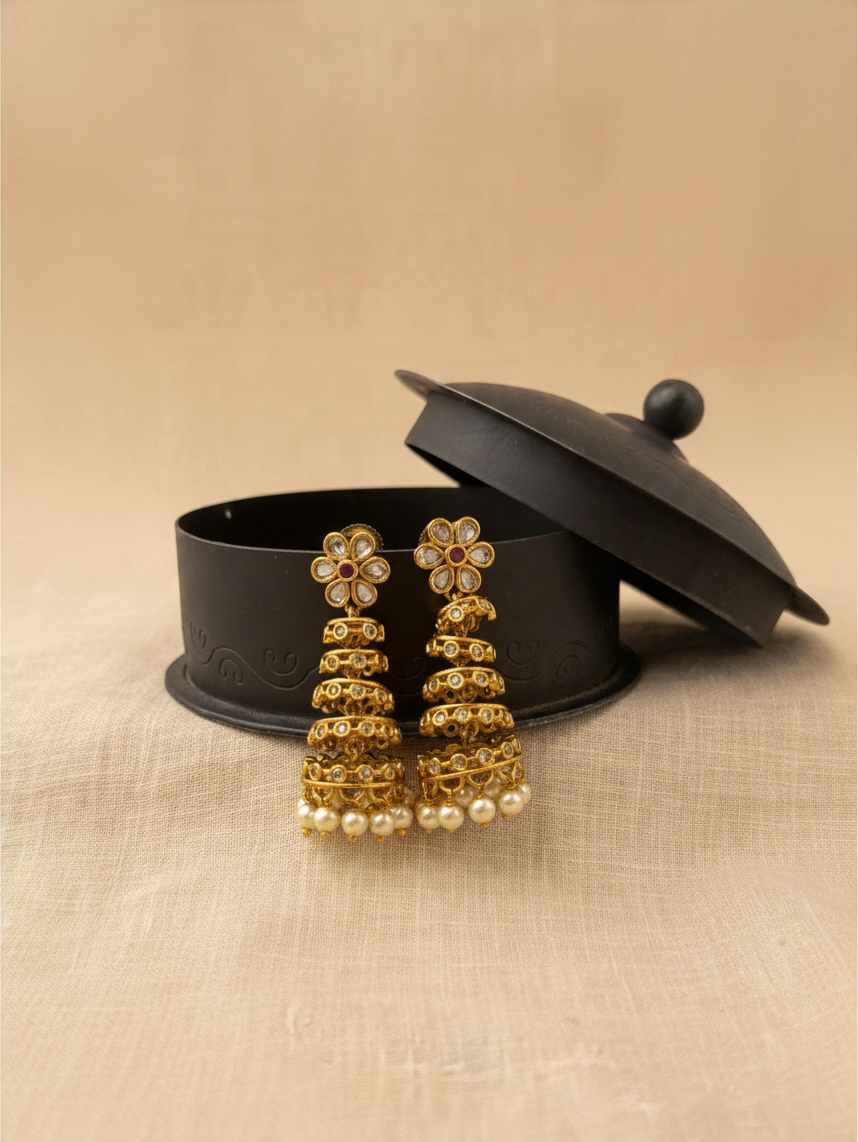 Antique Designer Jhumka Earrings| E0762