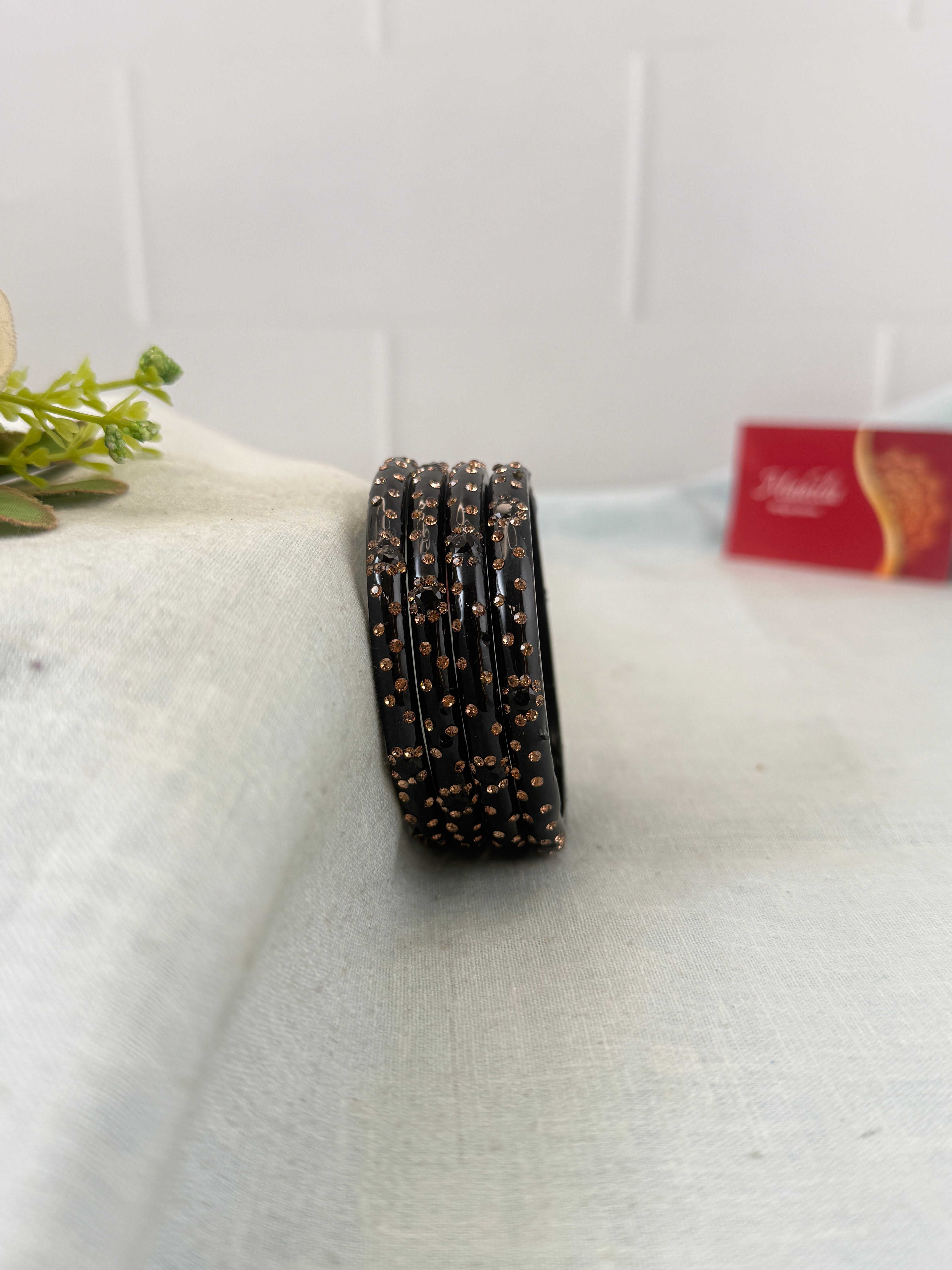 Luxurious Evara Design Kada Glass Bangles 3478 - Make your own box