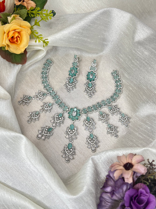 Silver Stone Designer Necklace 0094 - Mahilas