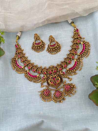 Antique Necklace Premium Short Set N0452