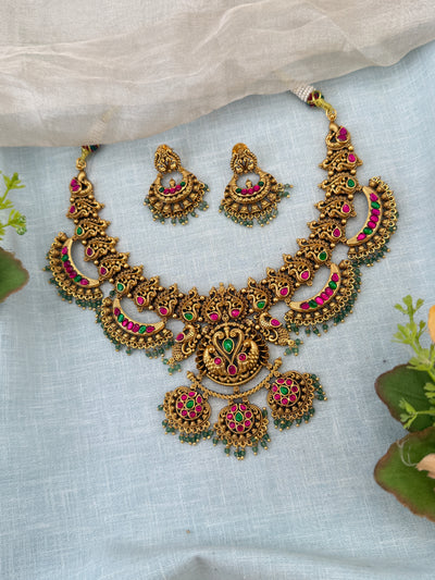 Antique Necklace Premium Short Set N0453