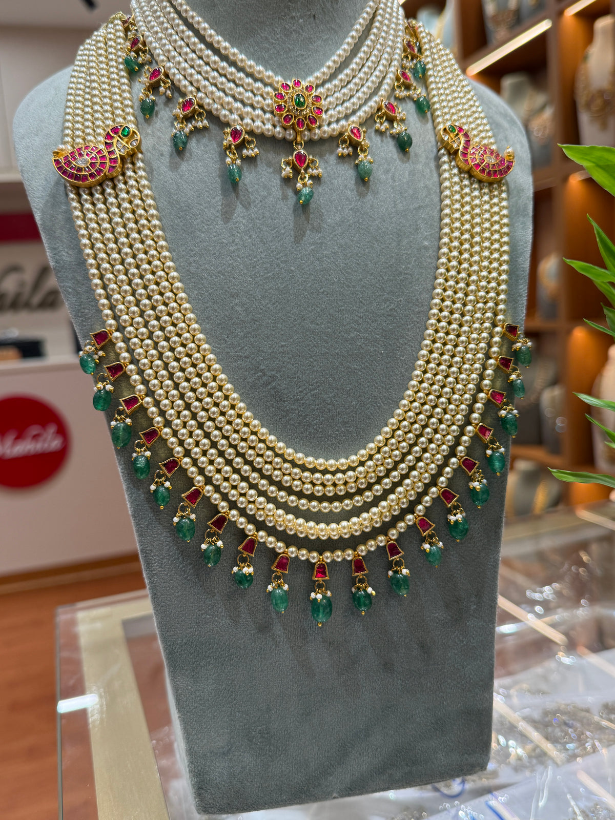 Jadau Kundan Layered Pearl Full Necklace Set | NC007