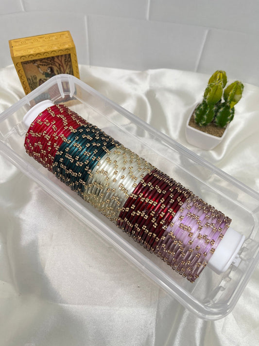 5 Color Glass Bangle Box Design - Aradhya 022 - Mahilas