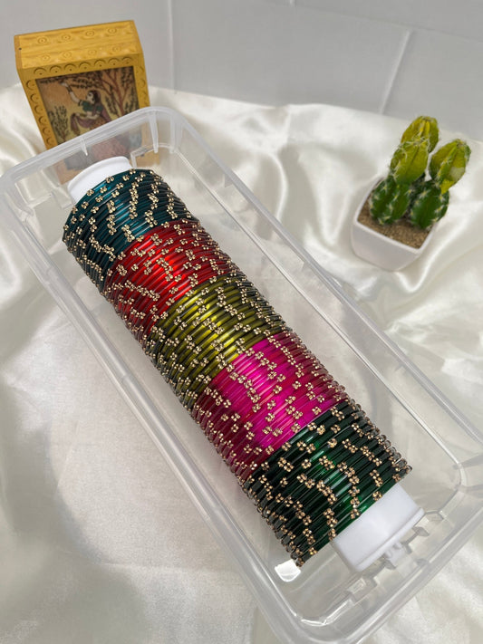 5 Color Glass Bangle Box Design - Aradhya 024 - Mahilas