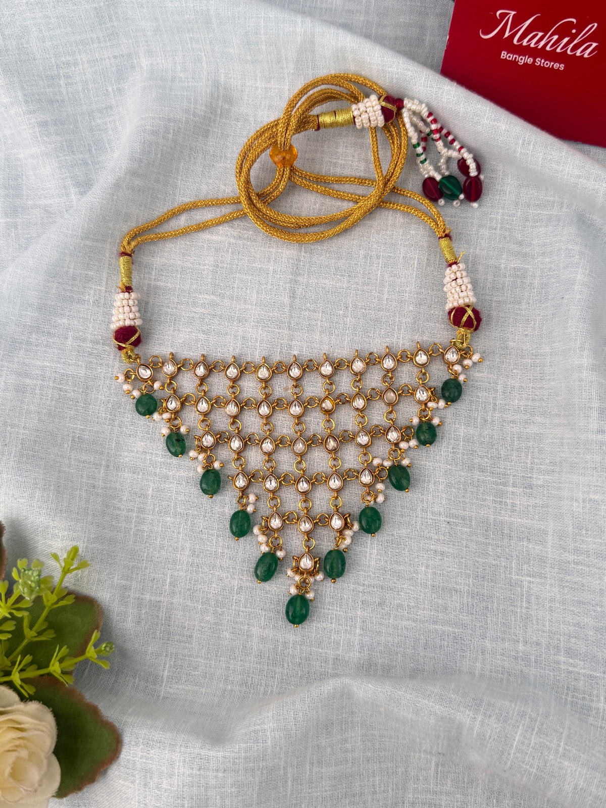 Jadau Kundan Layer Delicate Necklace Set | J100