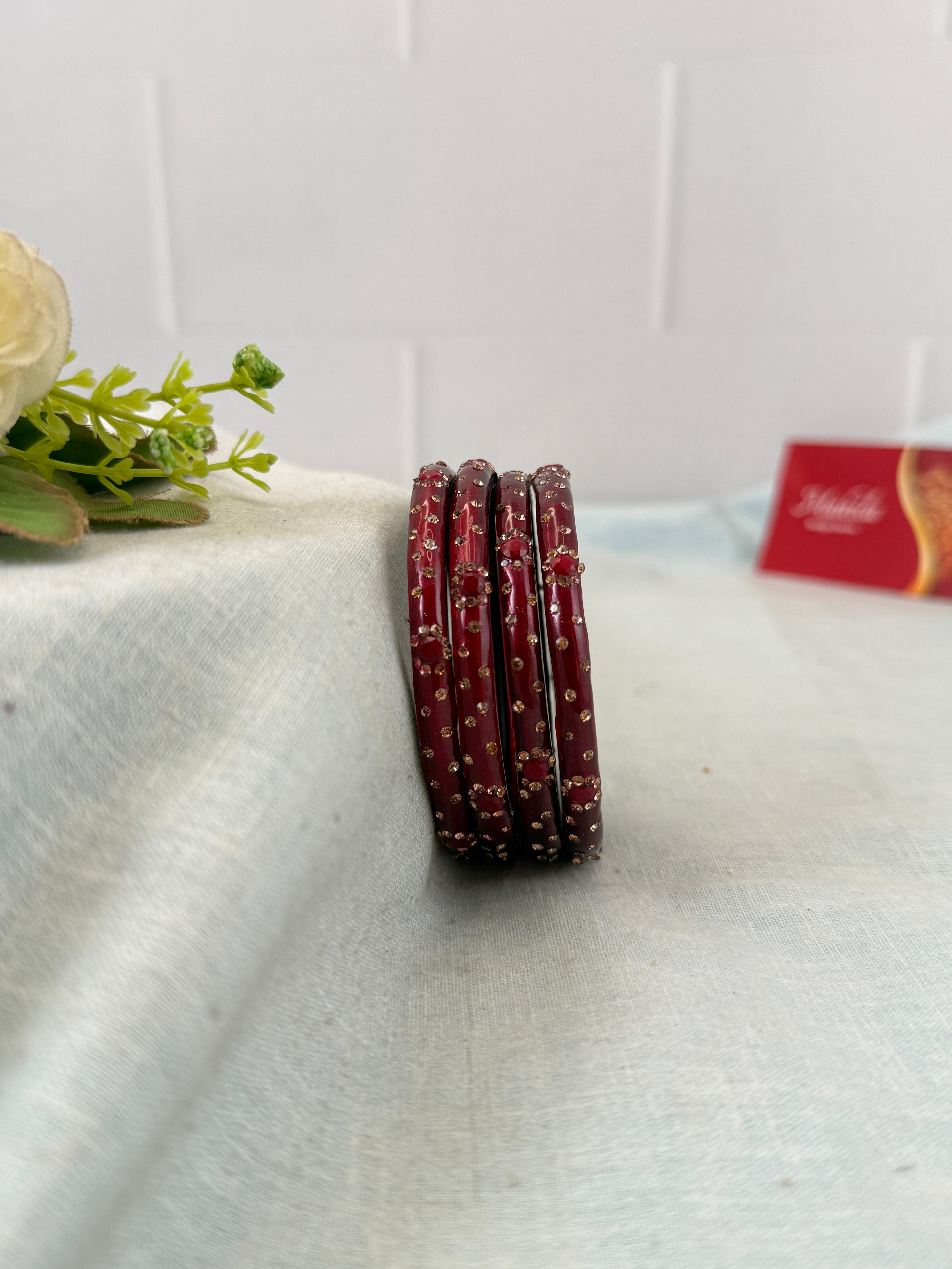 Luxurious Evara Design Kada Glass Bangles 3478 - Make your own box