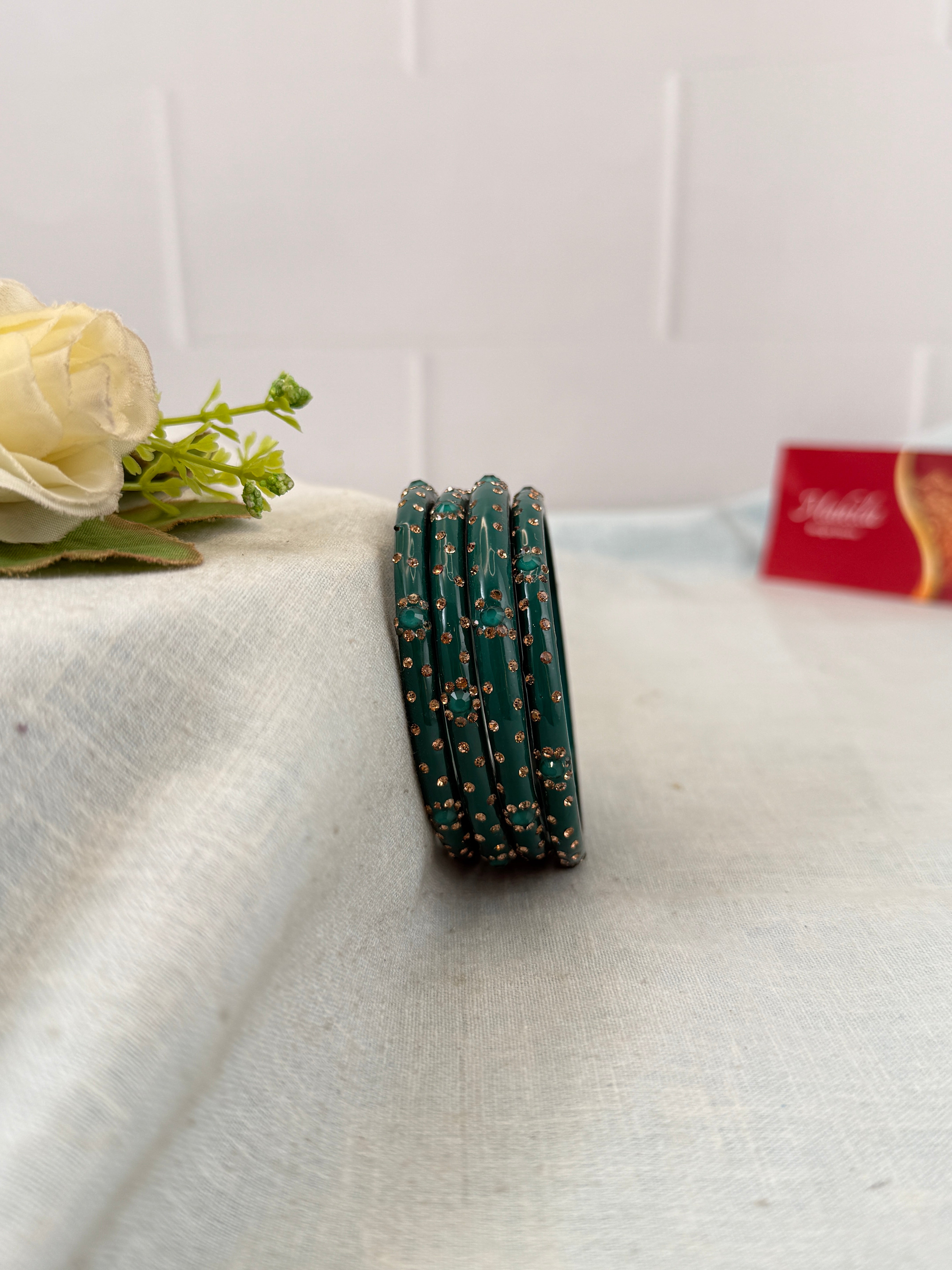Luxurious Evara Design Kada Glass Bangles 3478 - Make your own box