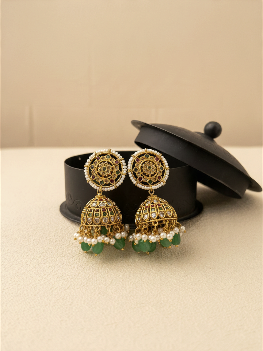 Antique Designer Jhumka Earrings| E0730
